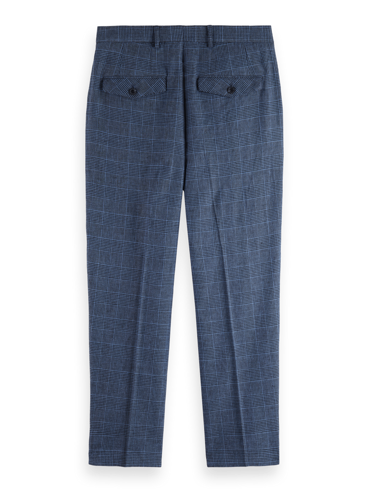 Scotch & Soda - Wide Leg Pleated Check Chino - Blue Check