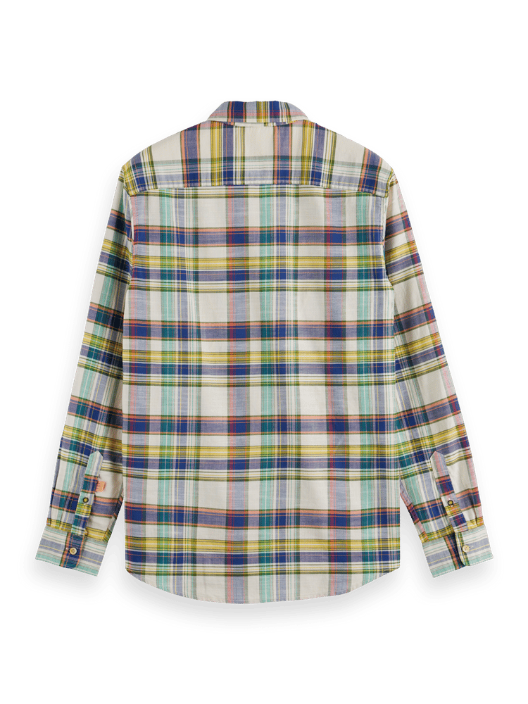 Scotch & Soda - Basket Weave Check Shirt - Green/Multi Check