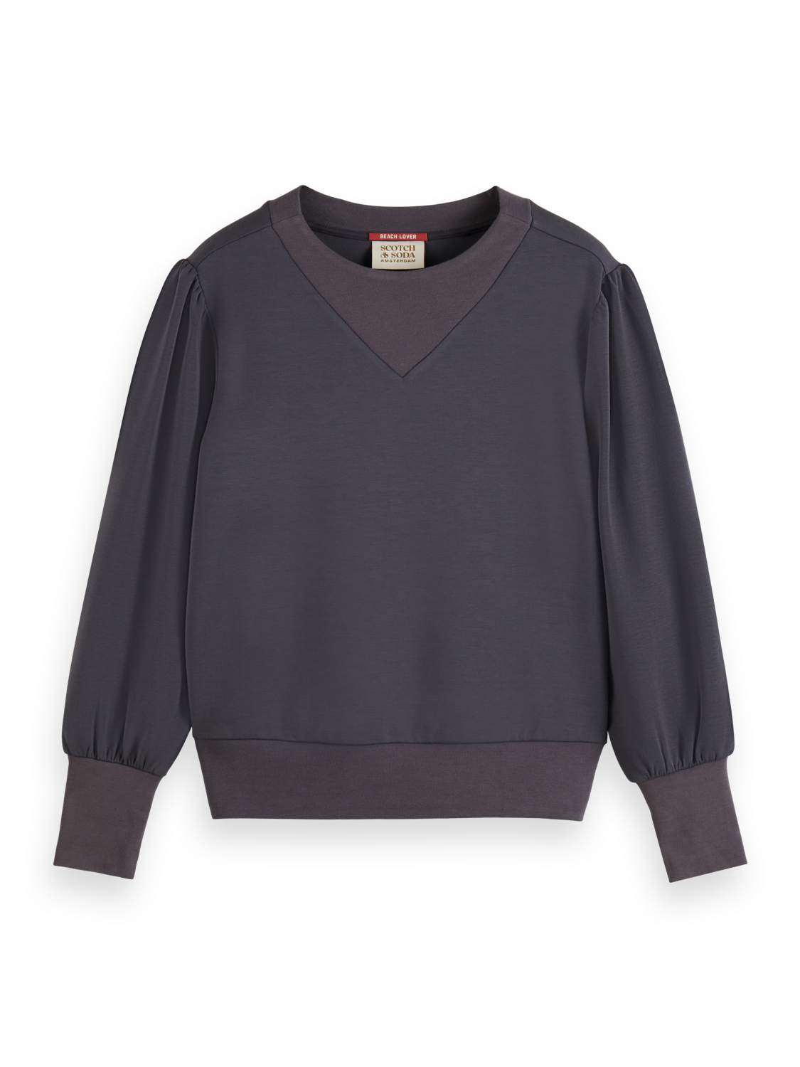 Maison Scotch - Ruched Yoke Seam Modal Sweatshirt - Antra