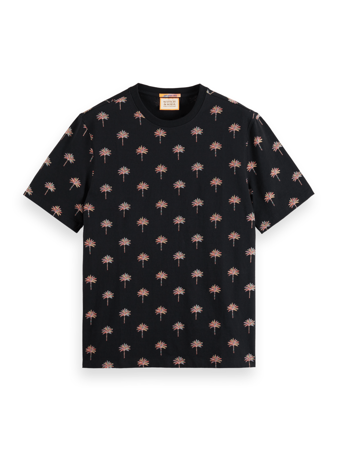 Scotch & Soda - Palm Tree Printed Tee - Black