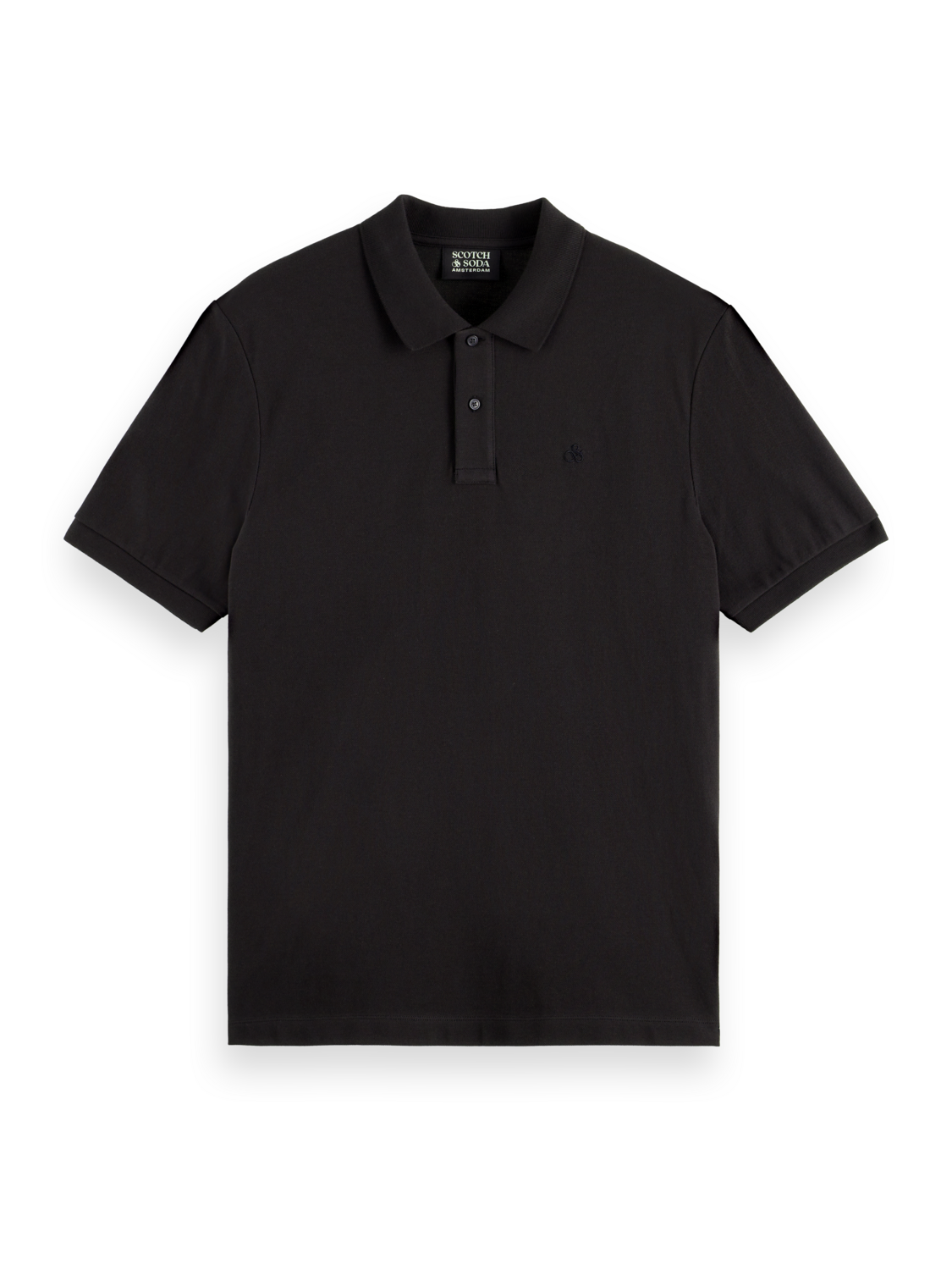 Scotch & Soda - Logo Pique Polo - Black