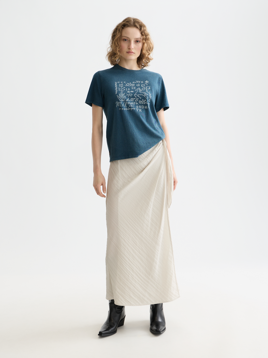 Maison Scotch - Graphic Regular Fit Tee - Indigo