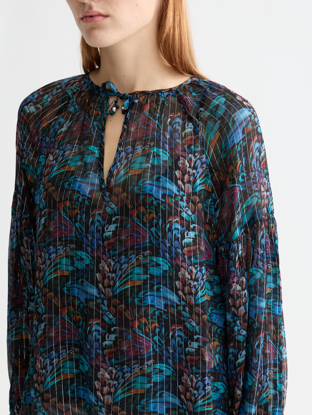 Maison Scotch - Printed Ties Blouse - Pheasant