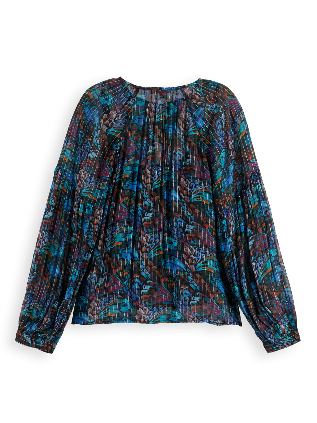 Maison Scotch - Printed Ties Blouse - Pheasant