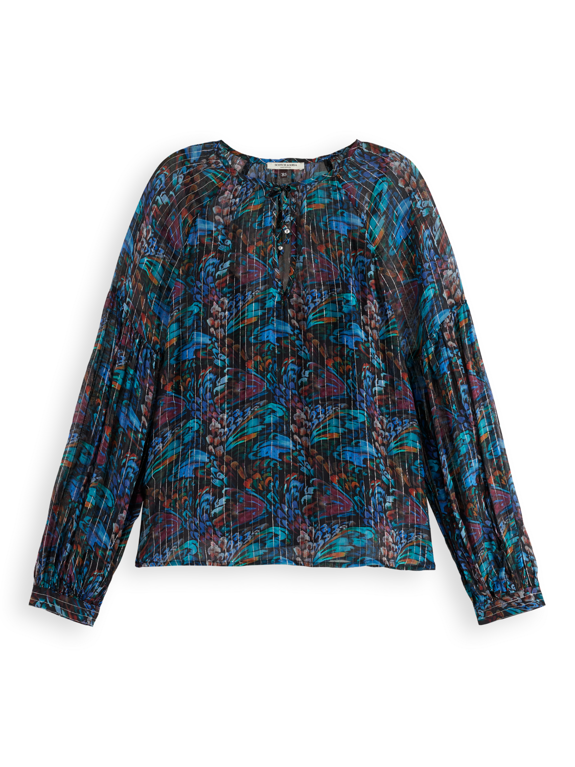 Maison Scotch - Printed Ties Blouse - Pheasant
