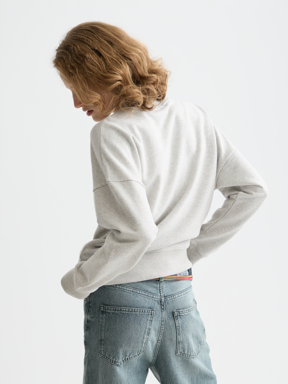 Maison Scotch - Embroidered Logo Sweatshirt - Grey Melange