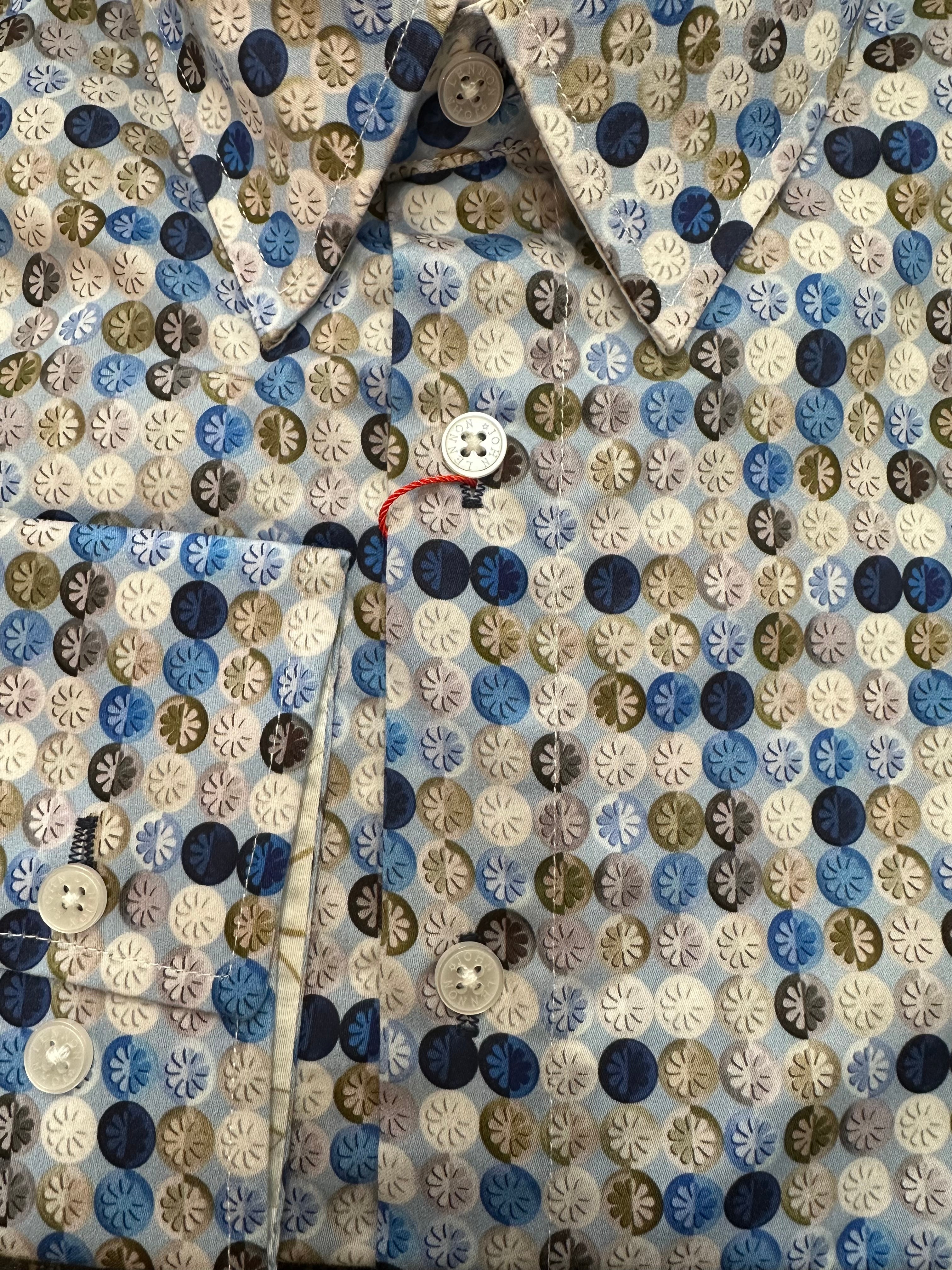 English Laundry - John Lennon LS Shirt - Flower Button White Multi