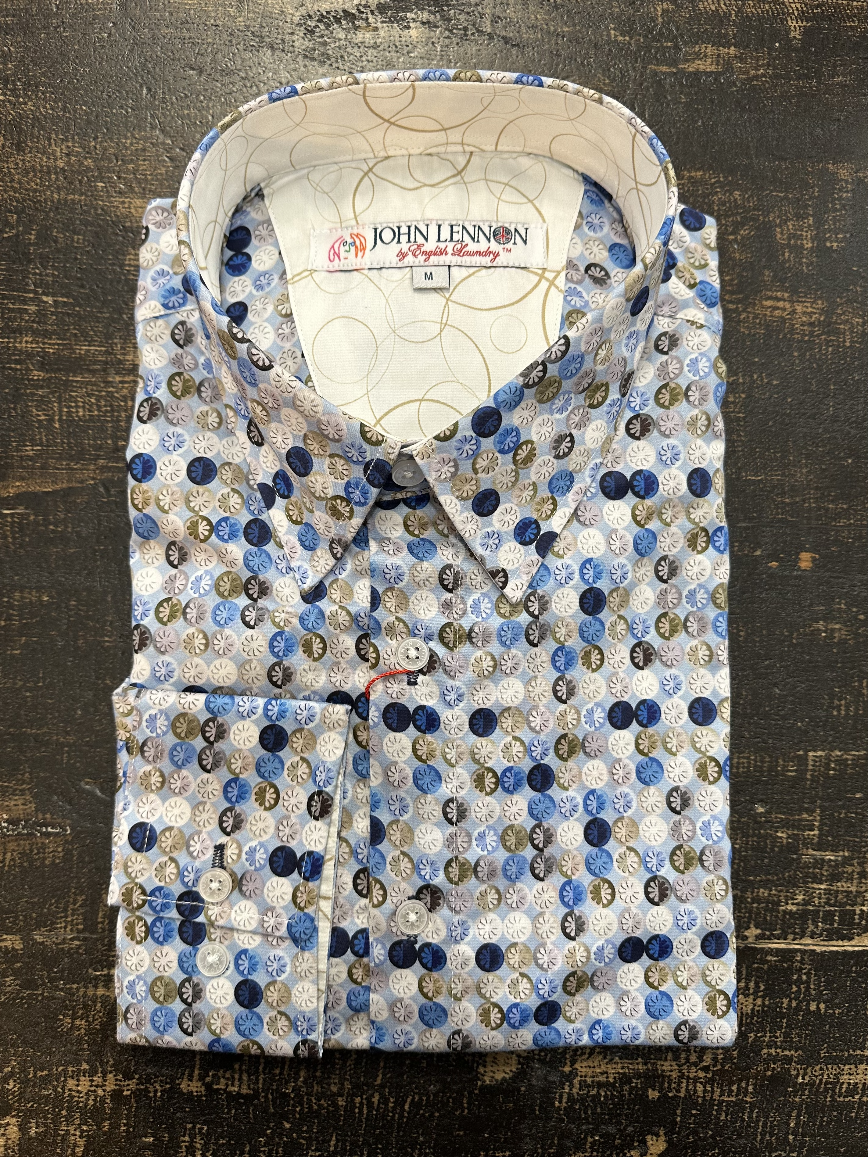 English Laundry - John Lennon LS Shirt - Flower Button White Multi