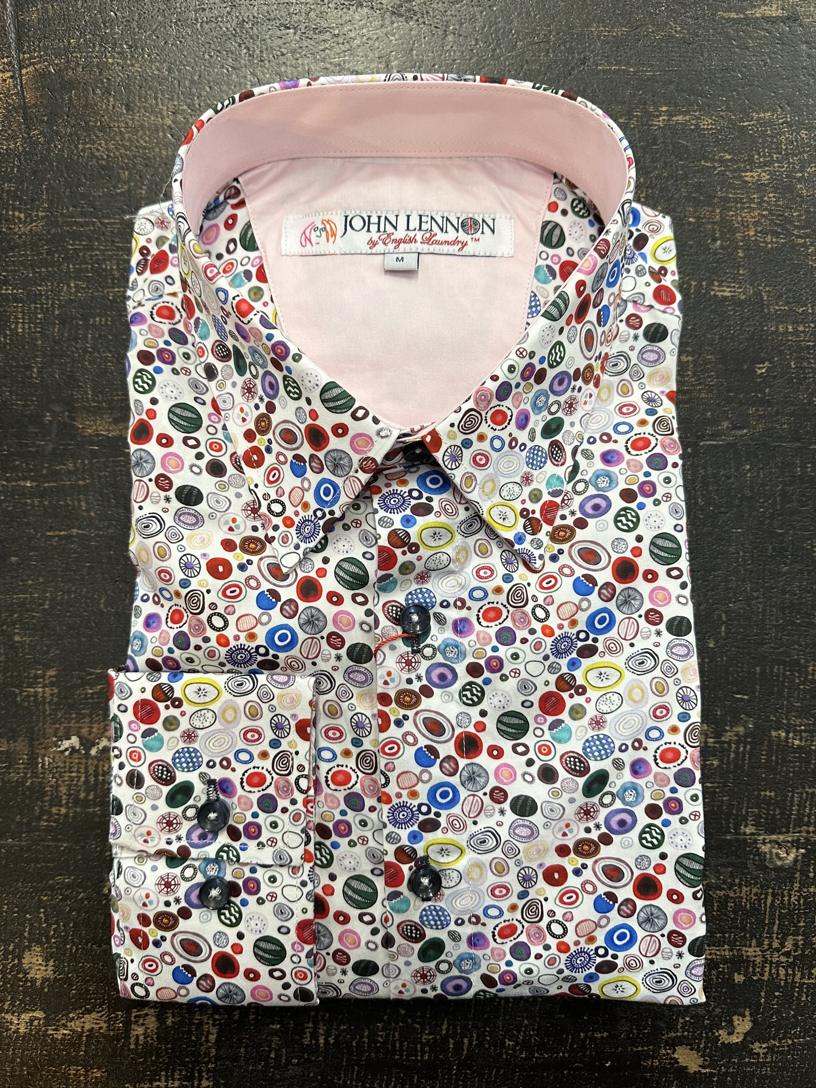 English Laundry - John Lennon LS Shirt - Marbles Pink Multi