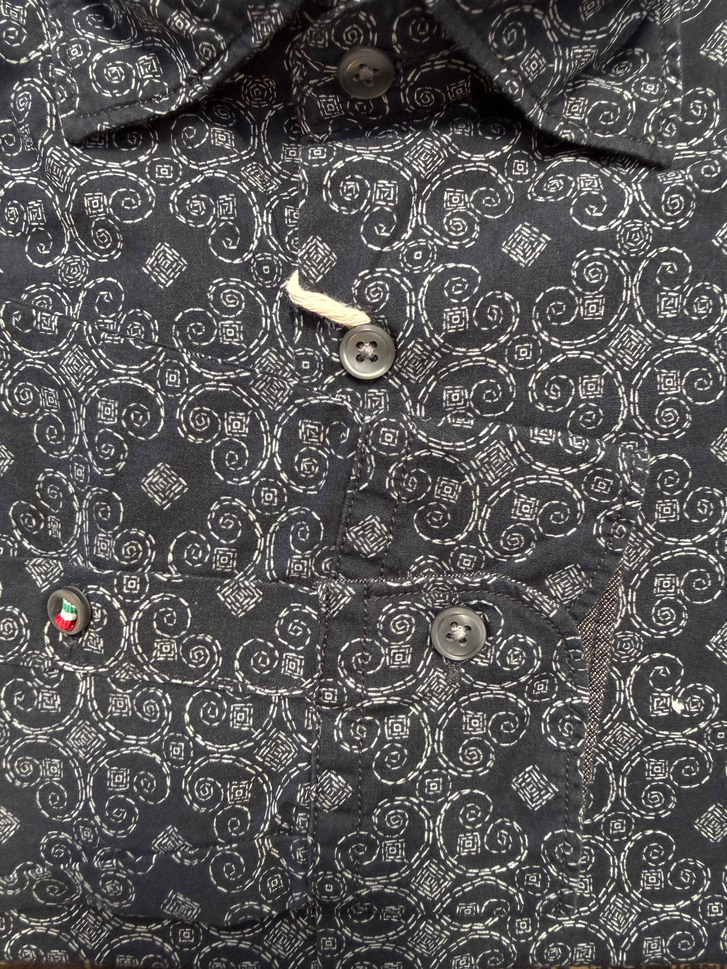 Fil Noir - Treviso HBD Shirt - Washed Black Tiles