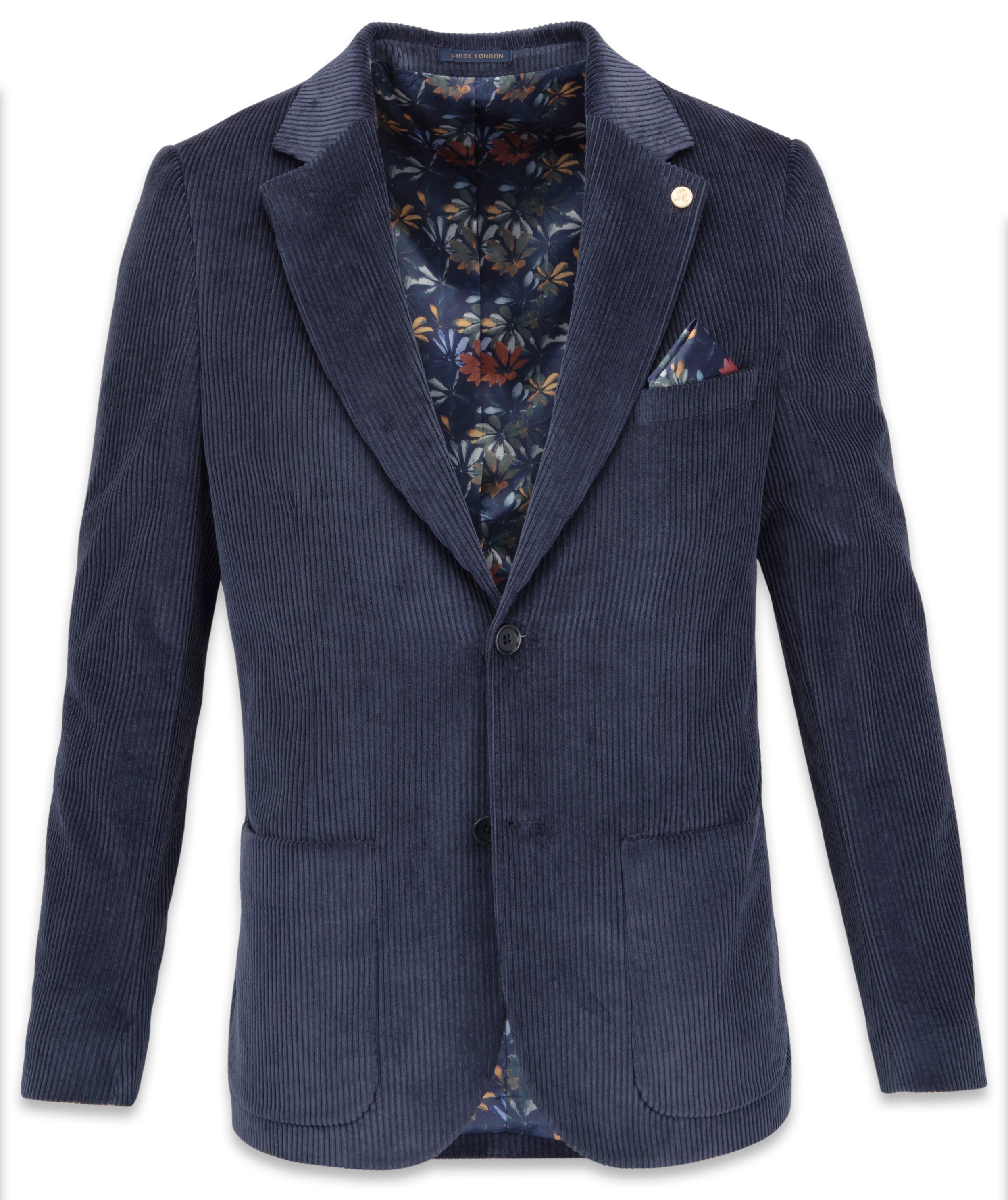 Guide London - Corduroy Blazer - Steel Blue