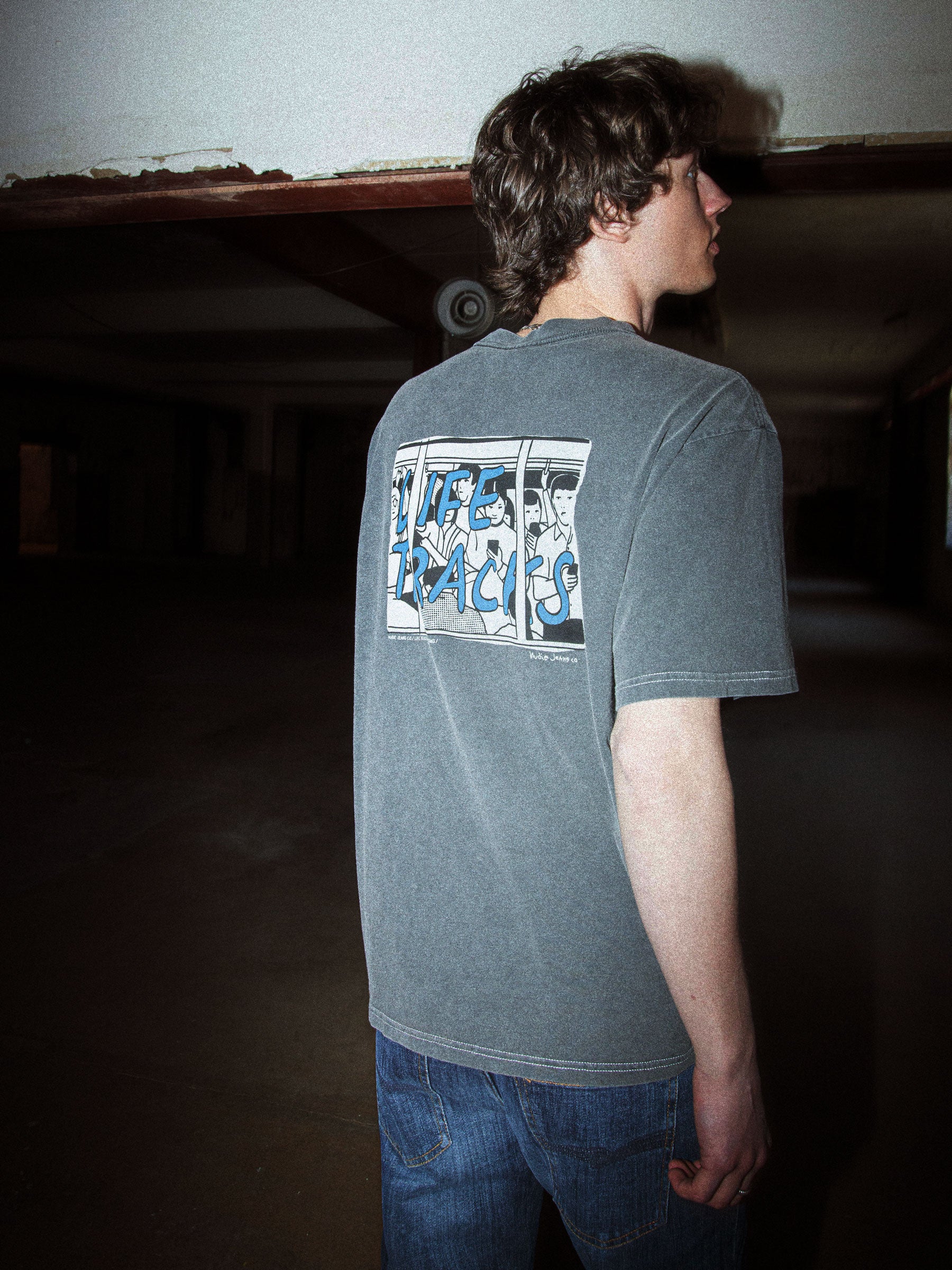 Nudie - Koffe Life Tracks III Tee - Antracite