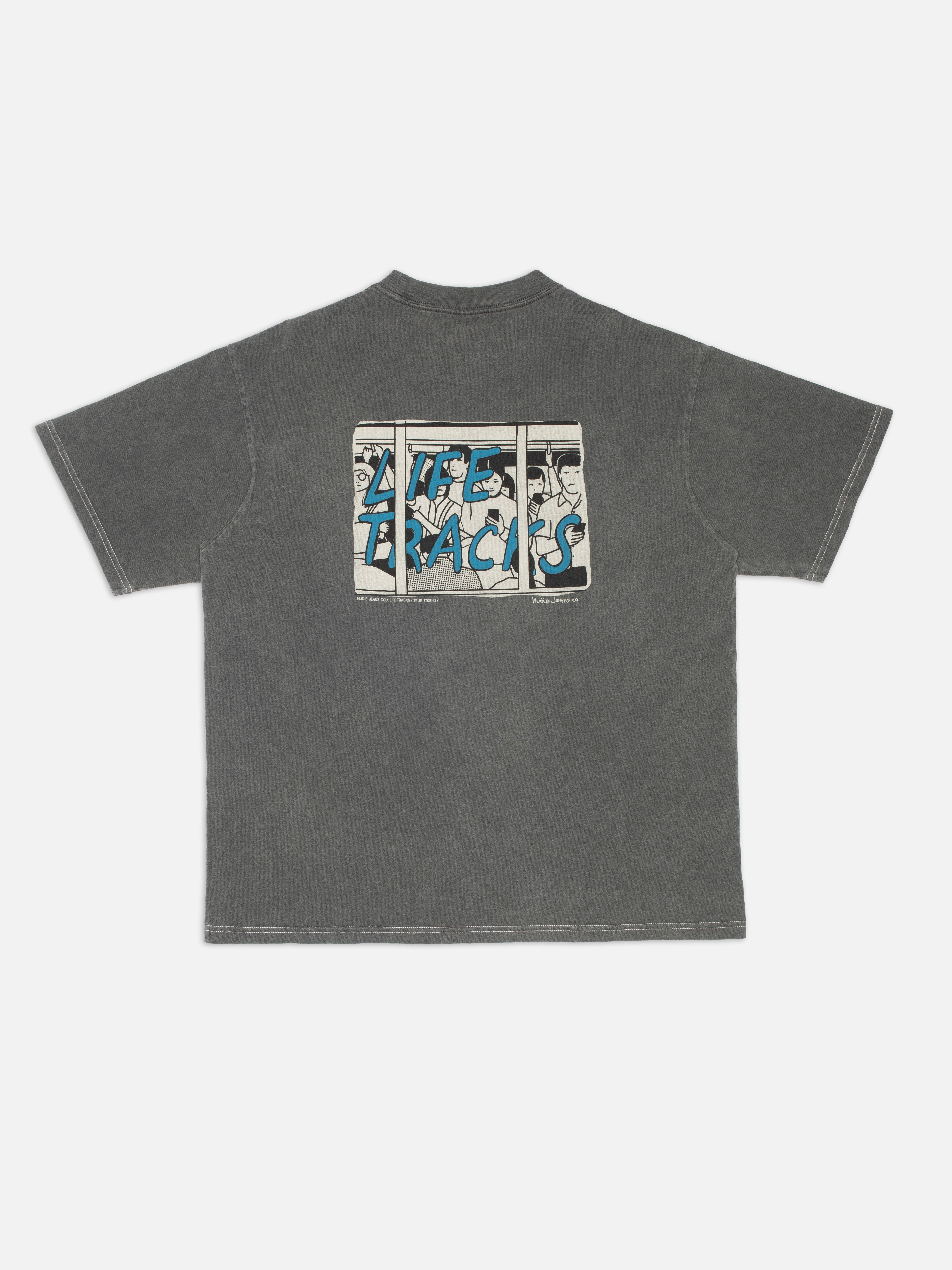 Nudie - Koffe Life Tracks III Tee - Antracite