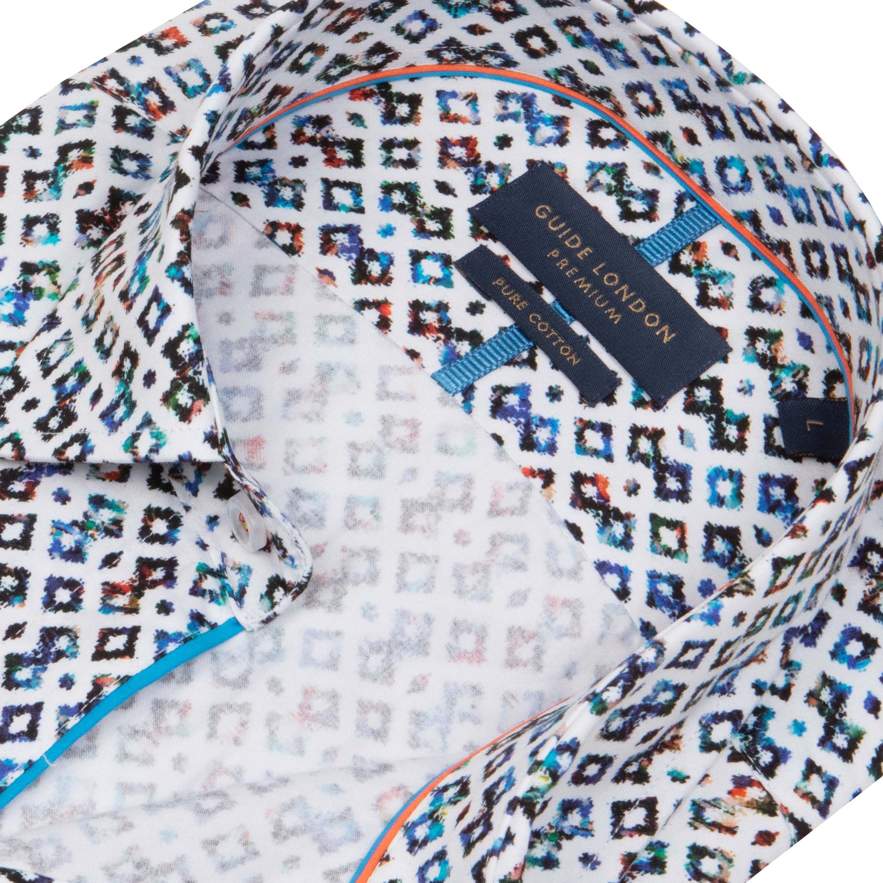 Guide London - Geometric Print LS Shirt - Multi