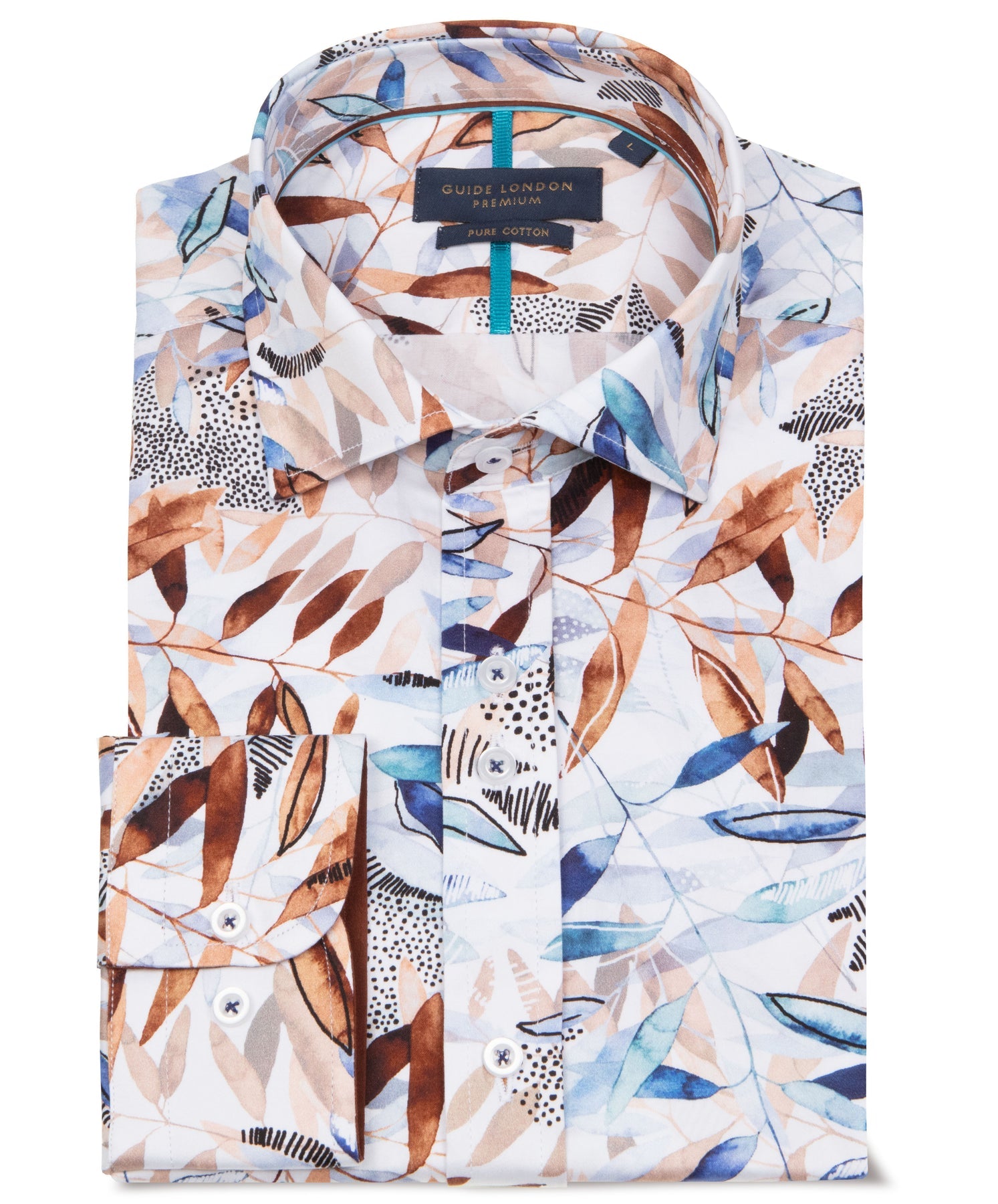 Guide London - Leafy Print LS Shirt - Multi