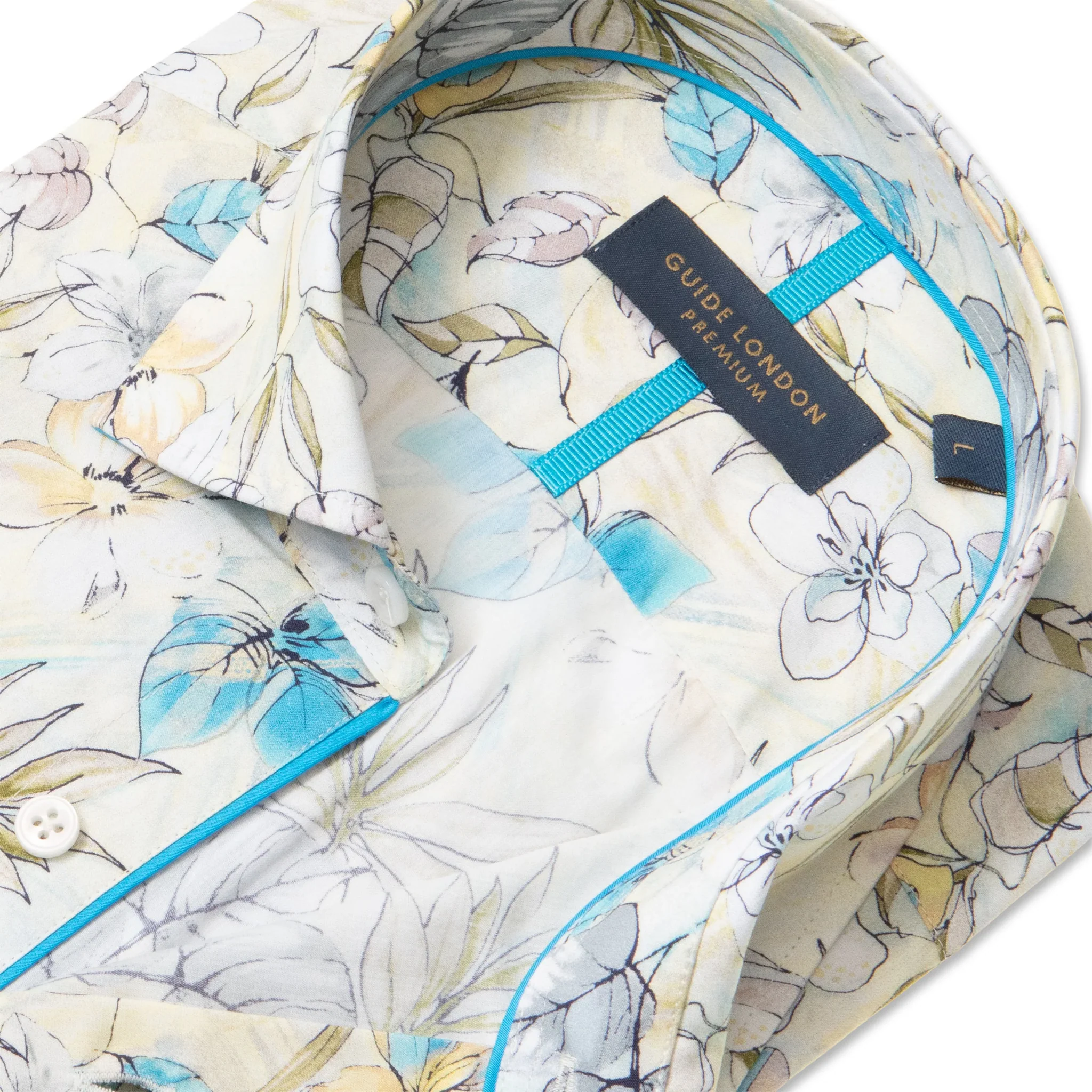 Guide London - Flower LS Shirt - Ecru/Multi