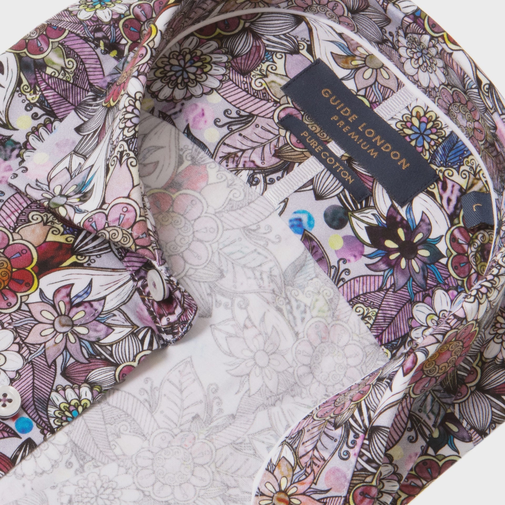 Guide London - Flower Power LS Shirt - Pink/Multi