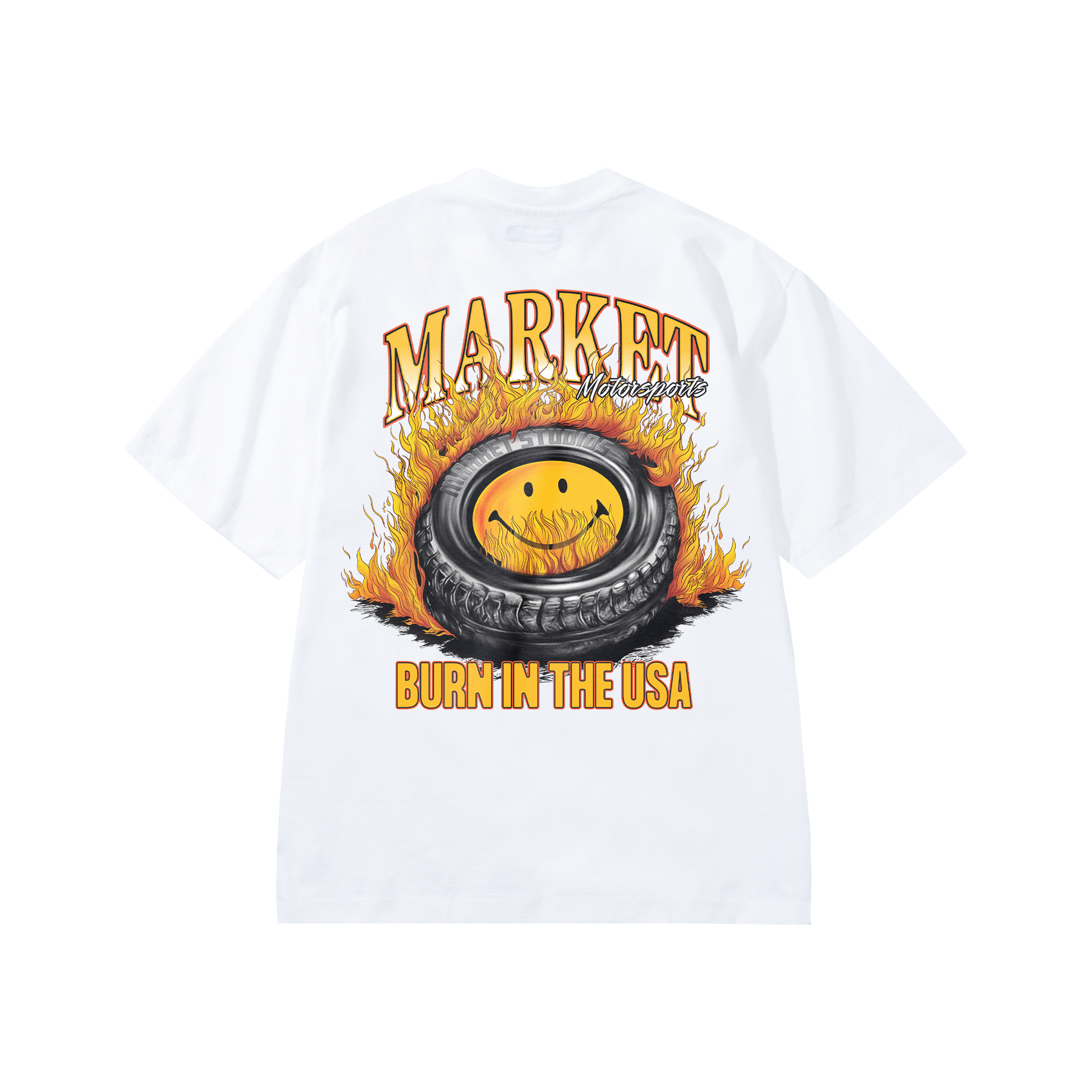 Market - Smiley Burnt Rubber Tee - White