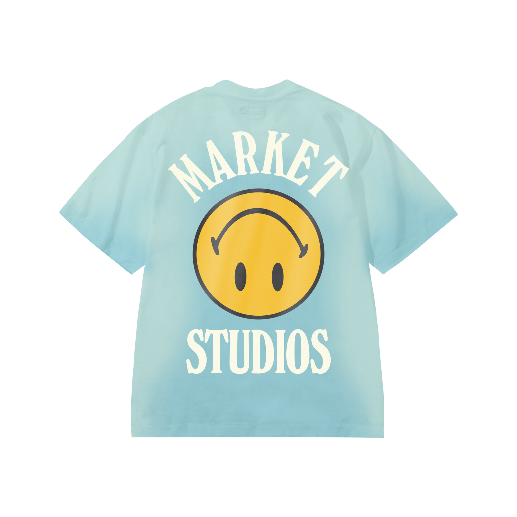 Market - Smiley Upside Down Lockup Tee - Retro Blue