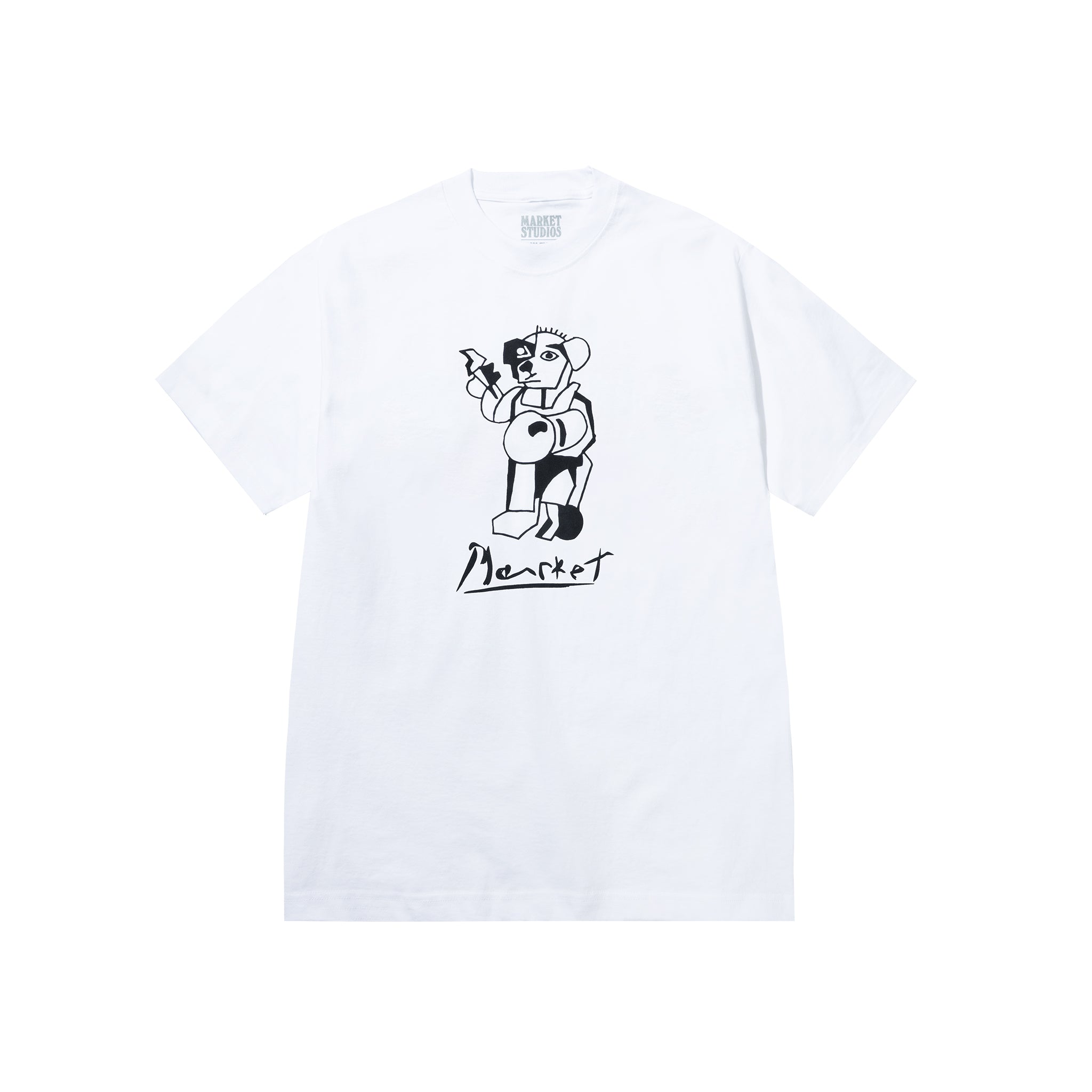 Market - Cubism Bear Tee - White