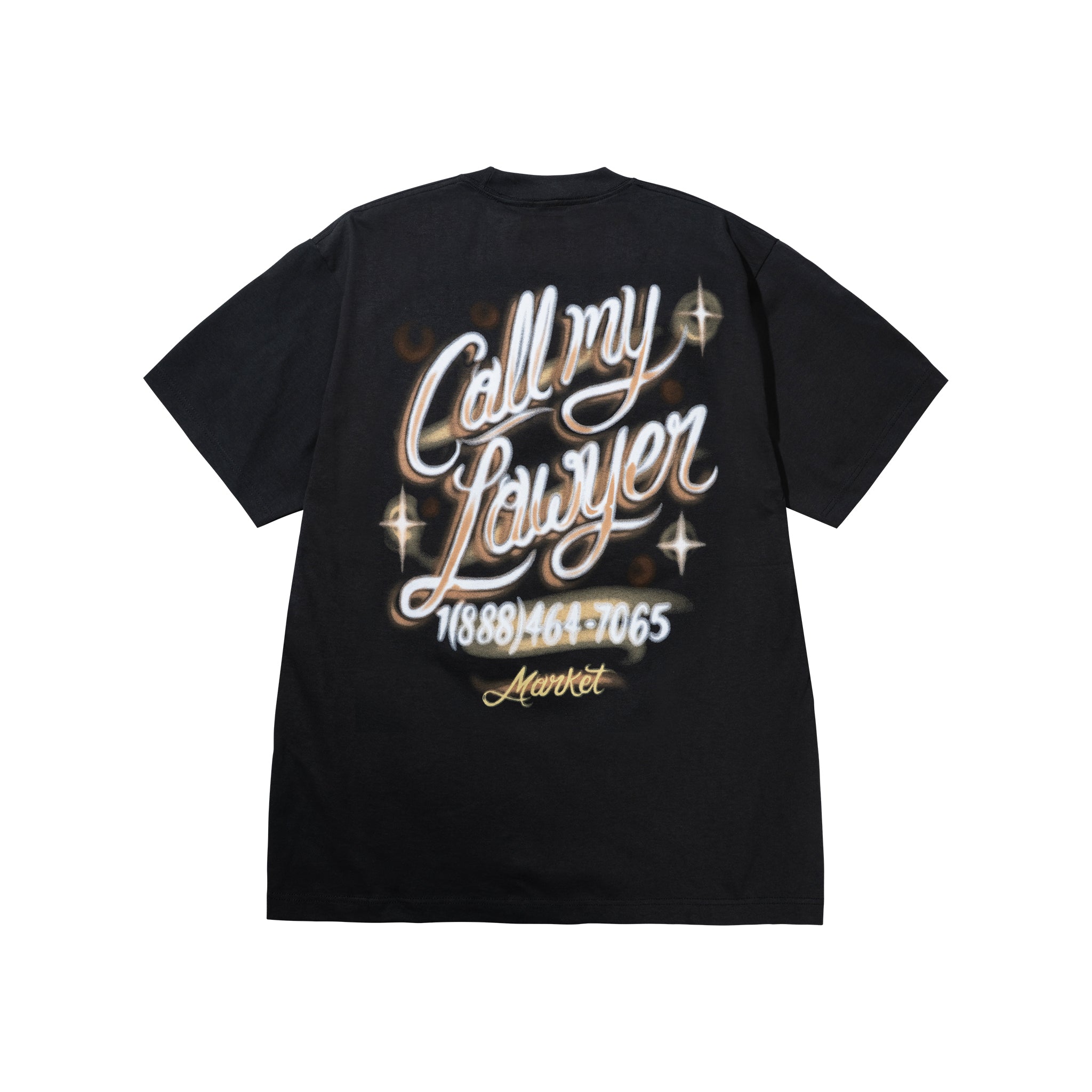 Market - Airbrush Call My Lawyer Tee - Black
