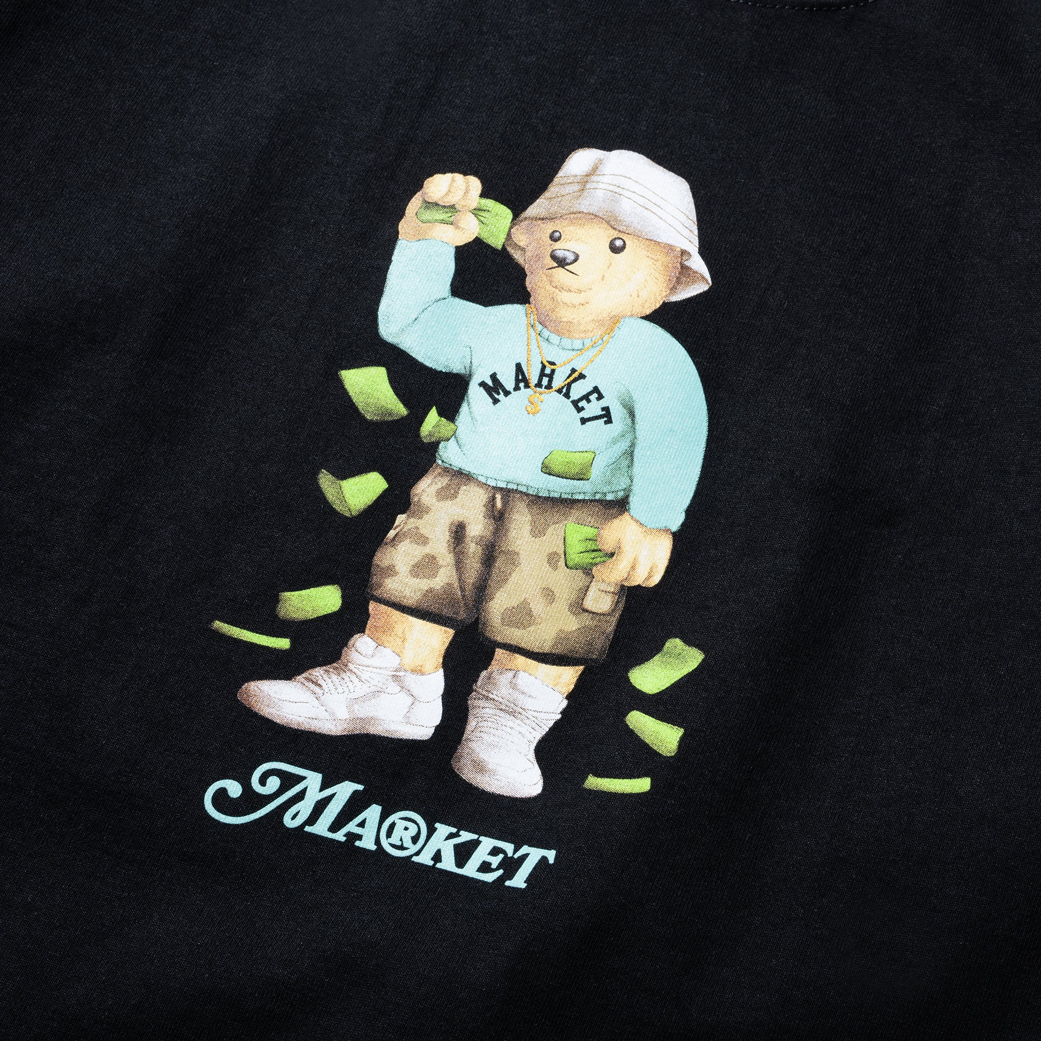 Market - Make It Rain Bear Tee - Black