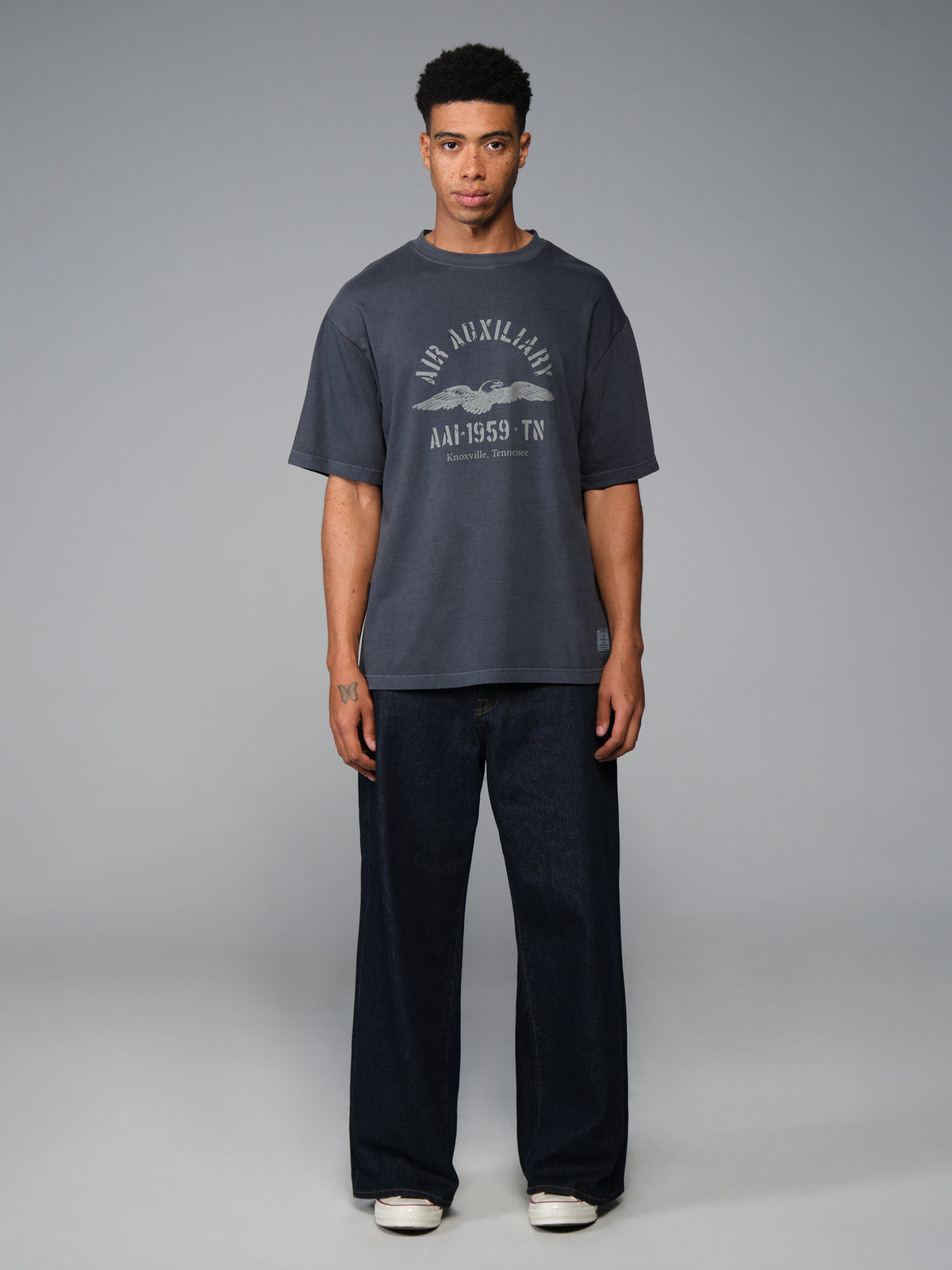 Alpha Ind. - Essential Battlewash Air Aux Relaxed Tee - Black