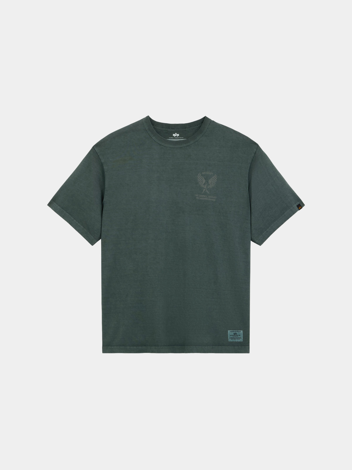 Alpha Ind. - Essential Battlewash Air Corps Relaxed Tee - Deep Forest