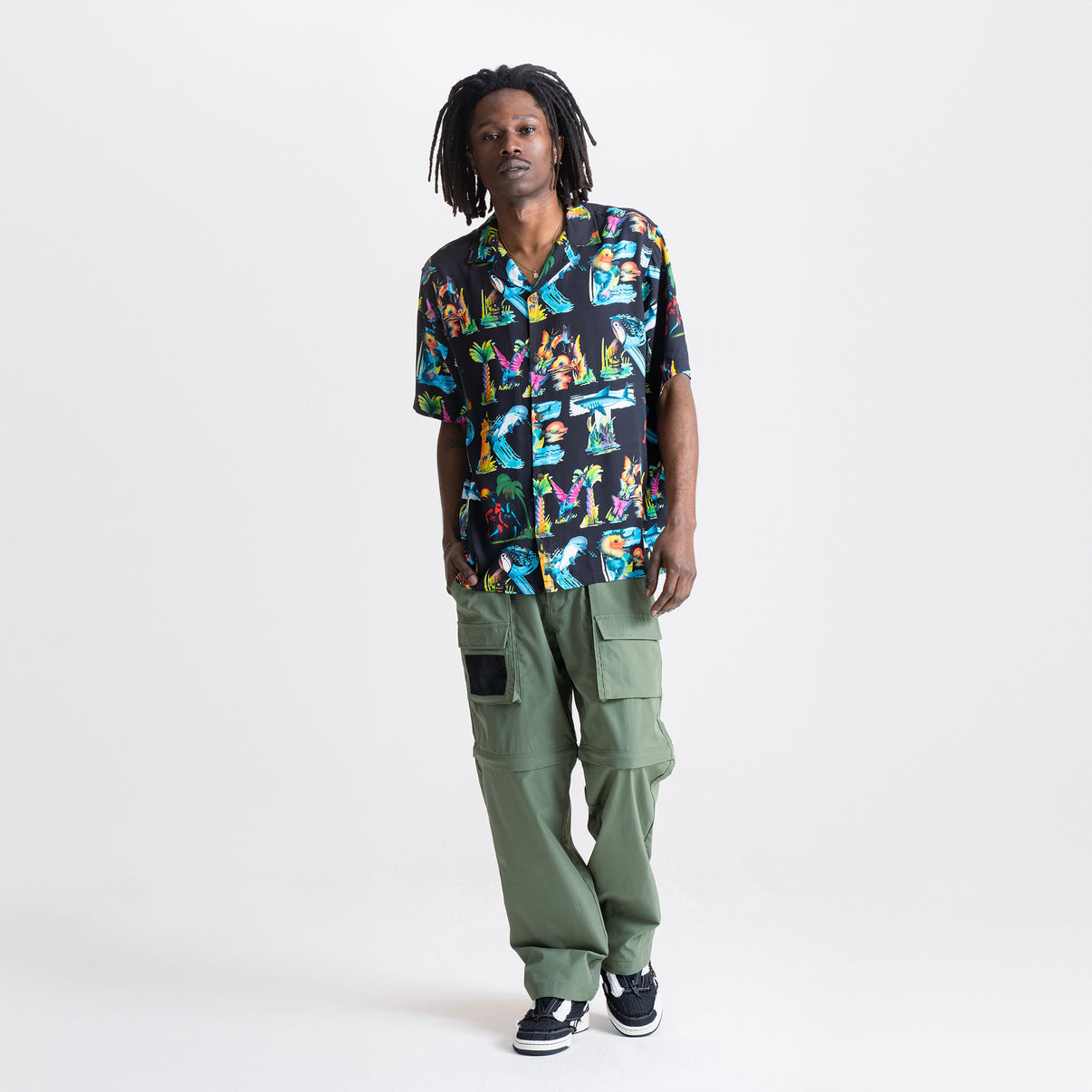 Market - Island Life Camp SS Shirt - Black