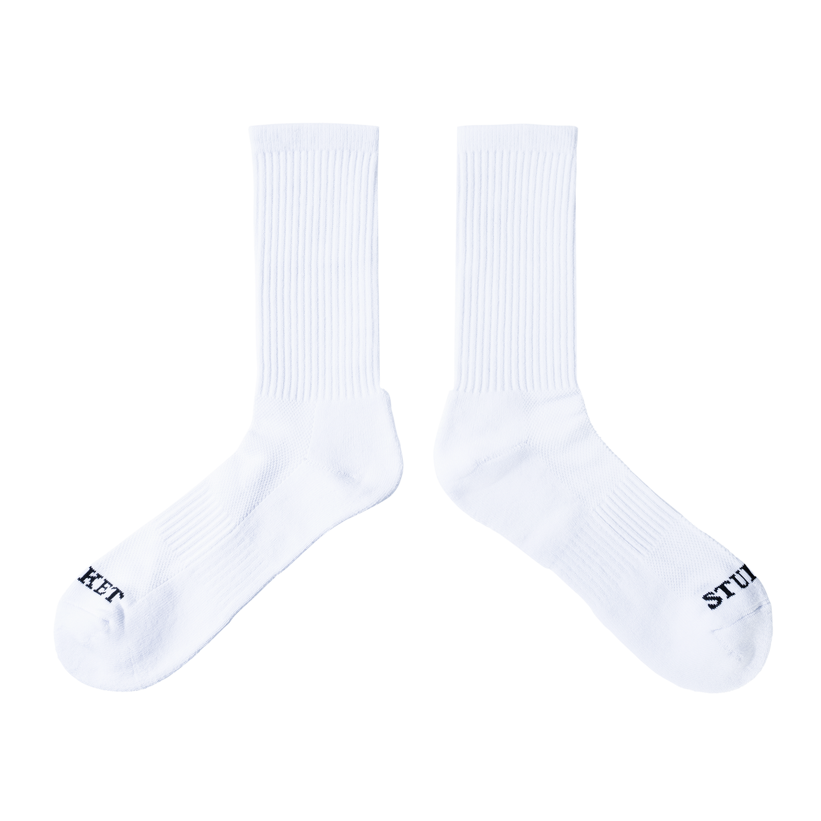 Market - Smiley Badge Socks - White