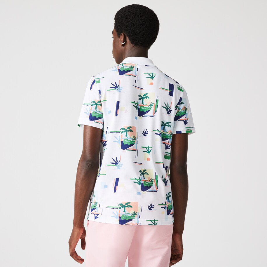 Lacoste - Summer AOP Graphic Polo - White
