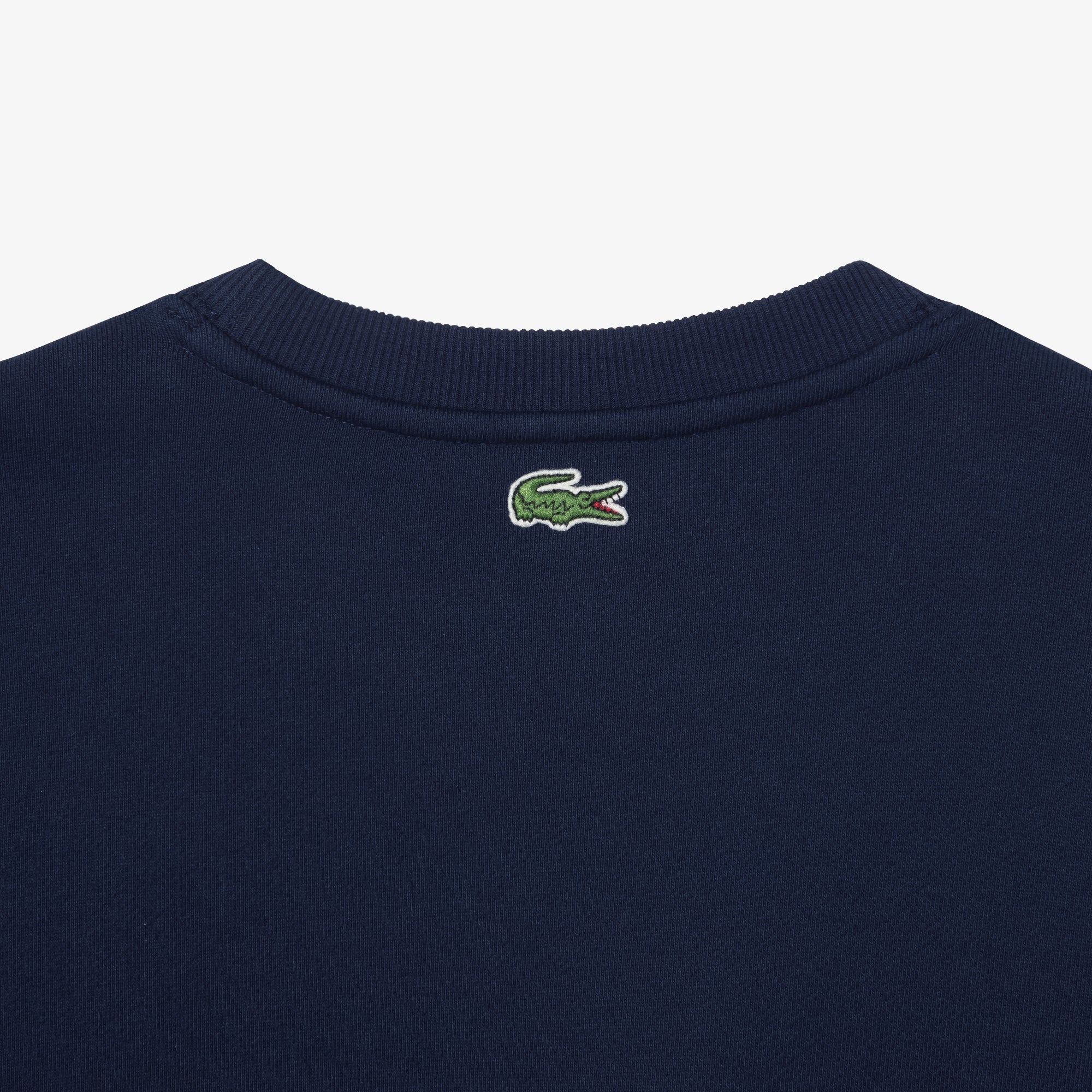 Lacoste - Relaxed Fit Cotton Sweatshirt - Navy Blue/White