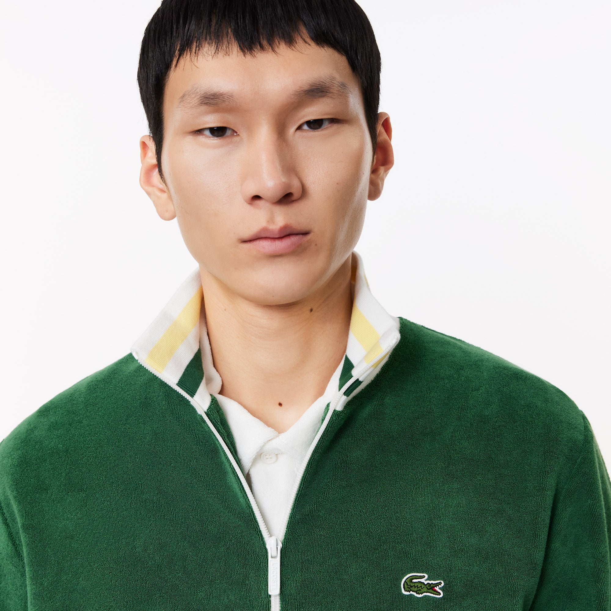 Lacoste - Paris Zip-Up Terry Sweatshirt - Pine Green