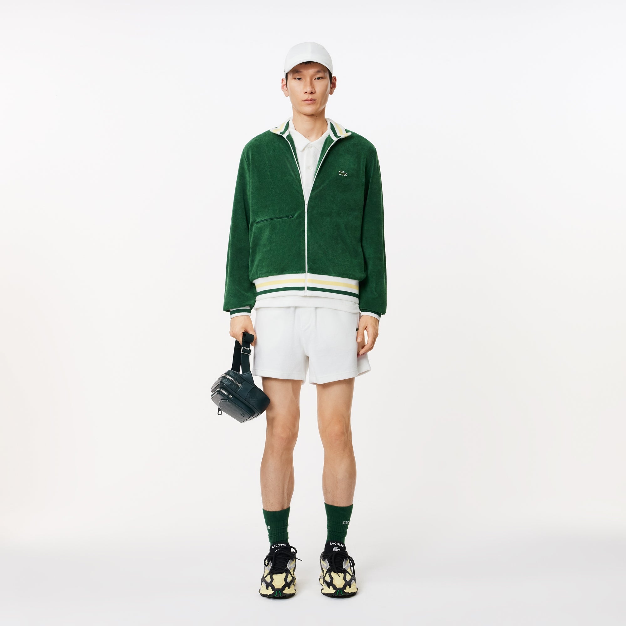 Lacoste - Paris Zip-Up Terry Sweatshirt - Pine Green