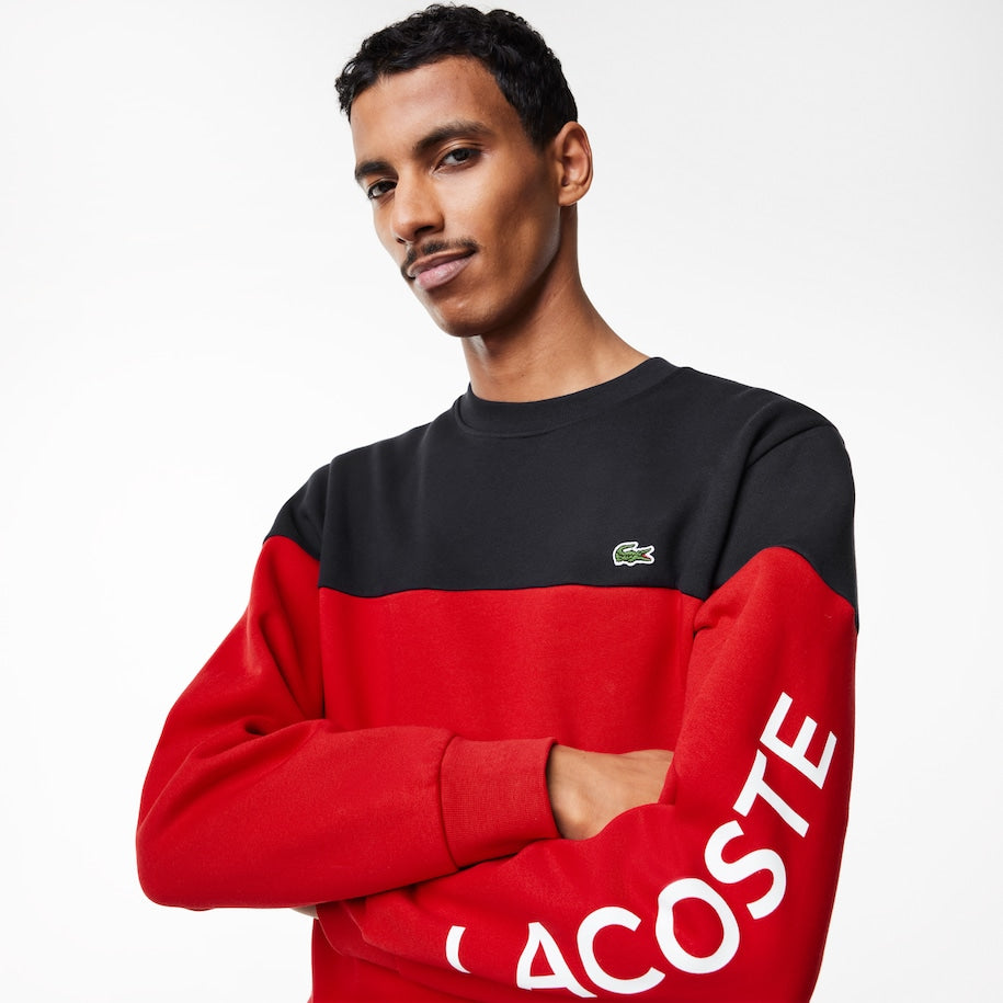 Lacoste sweatshirt clearance red