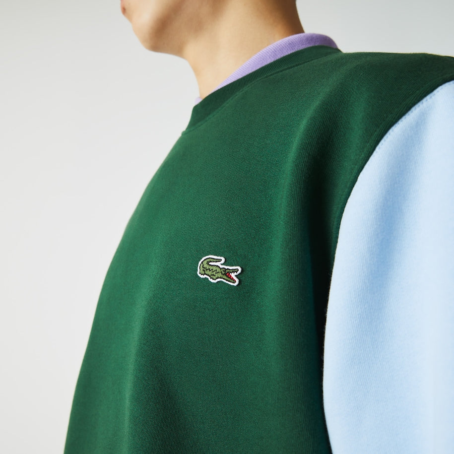 Lacoste - Brushed Fleece Sweatshirt - Green/Black/Blue