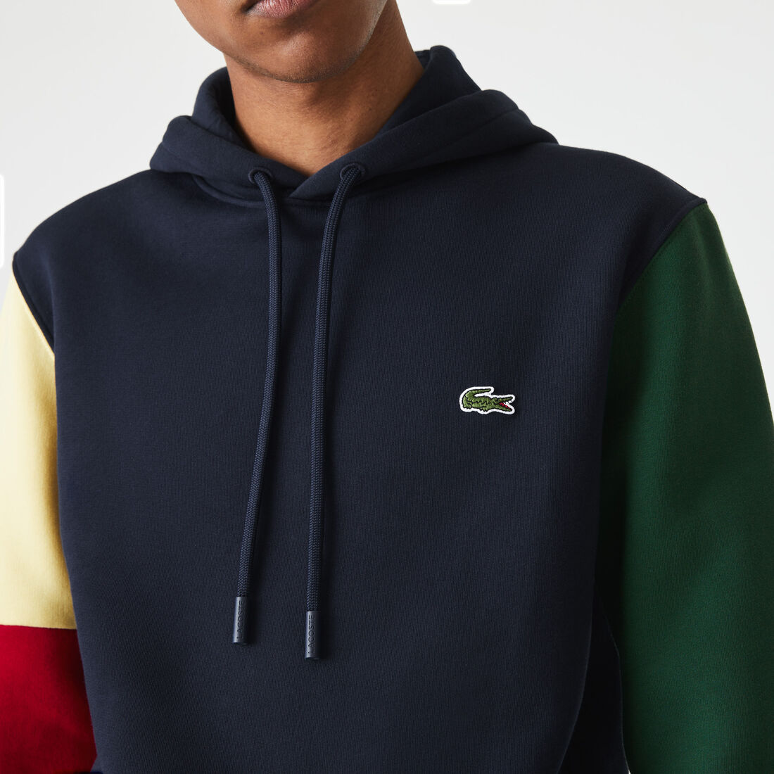 Lacoste - Colour-Block Hooded Sweatshirt - Navy/Green/Red/Yellow