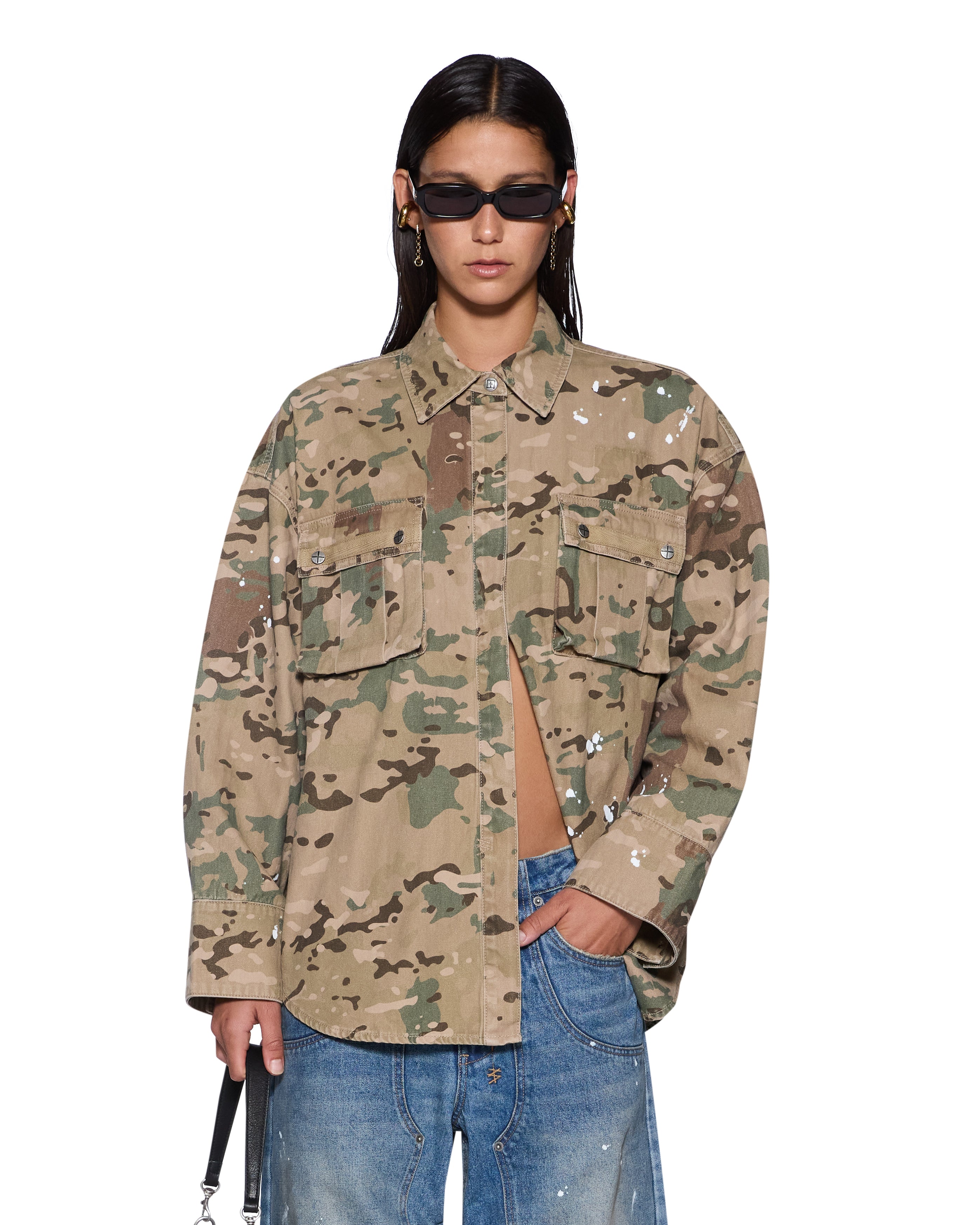Ksubi - Astra Cargo LS Shirt - Woodland Camo