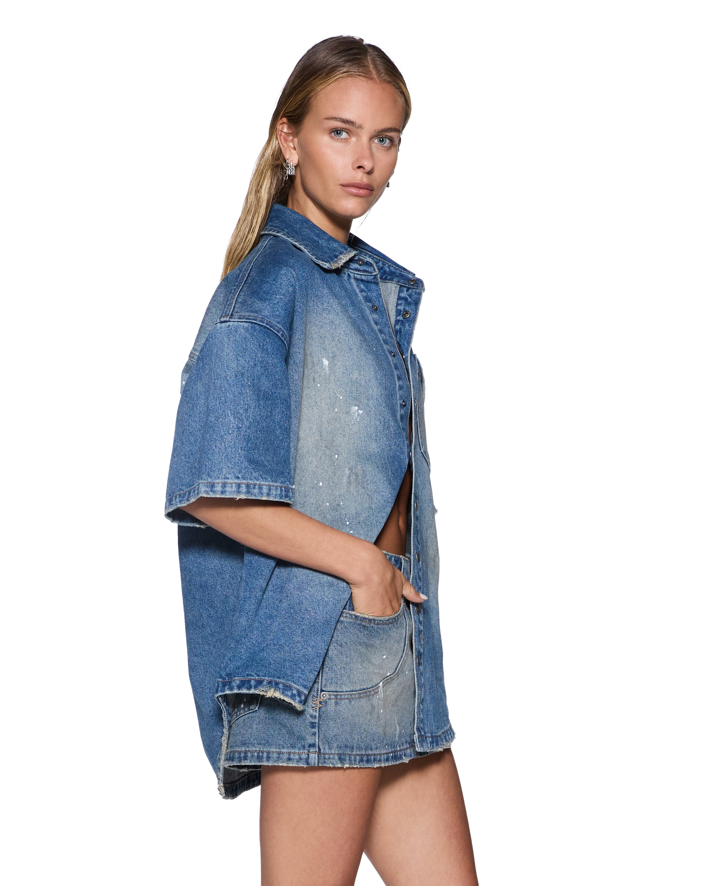 Ksubi - Garage Denim SS Shirt - Painter Blue