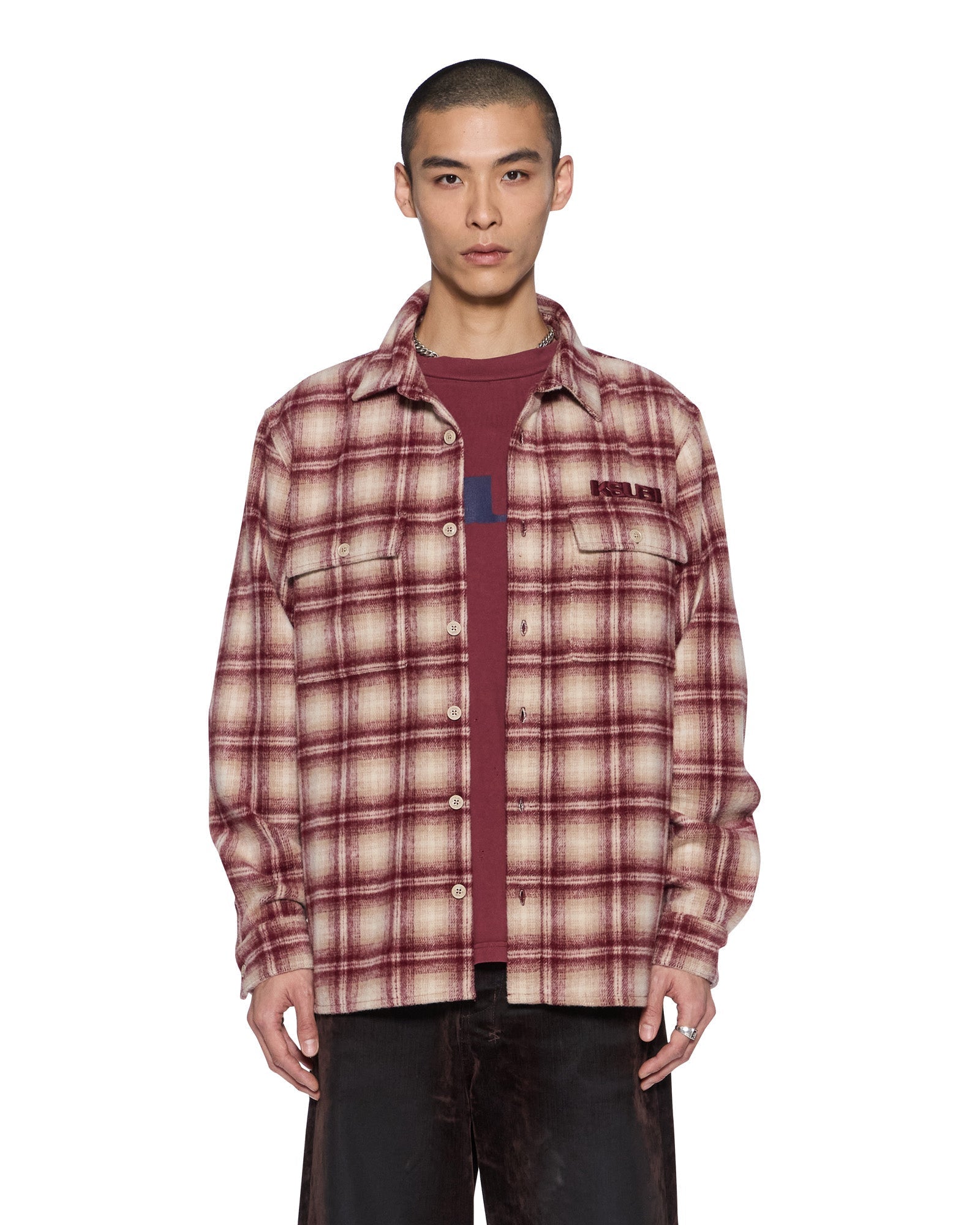 Ksubi - Scott Rosebowl LS Overshirt - Burnt Berry