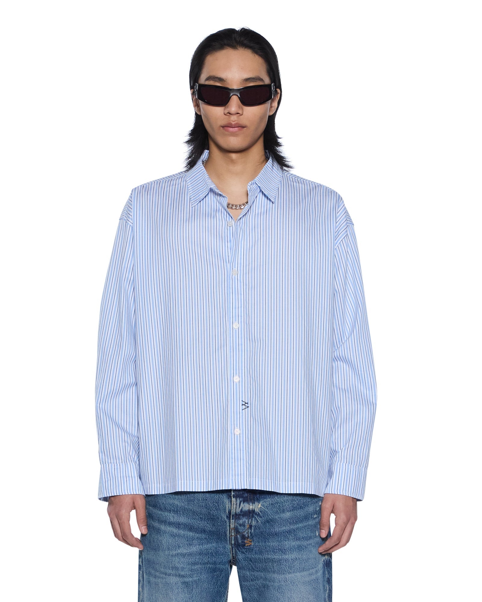 Ksubi - Lanley LS Shirt - Ocean Stripe