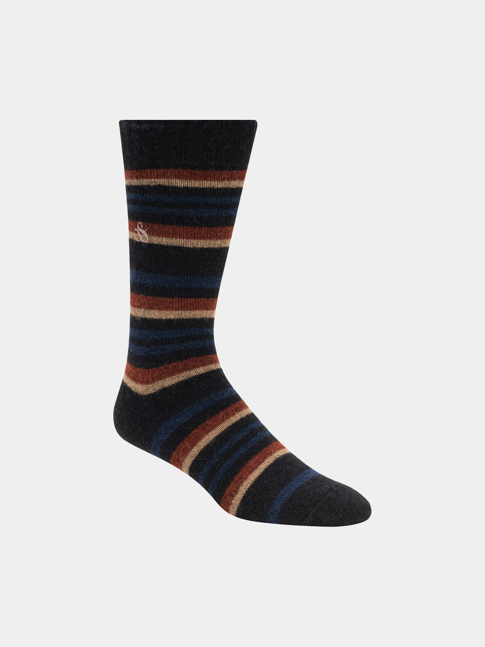 Scotch & Soda - 1 Pack Striped Crew Sock - Black