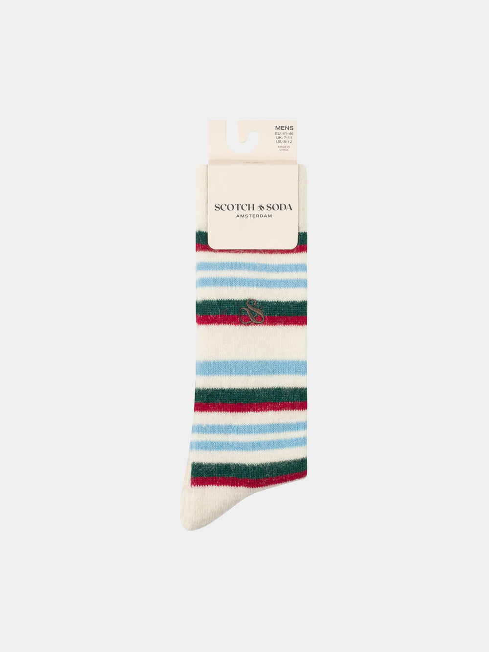 Scotch & Soda - 1 Pack Striped Crew Sock - Ivory