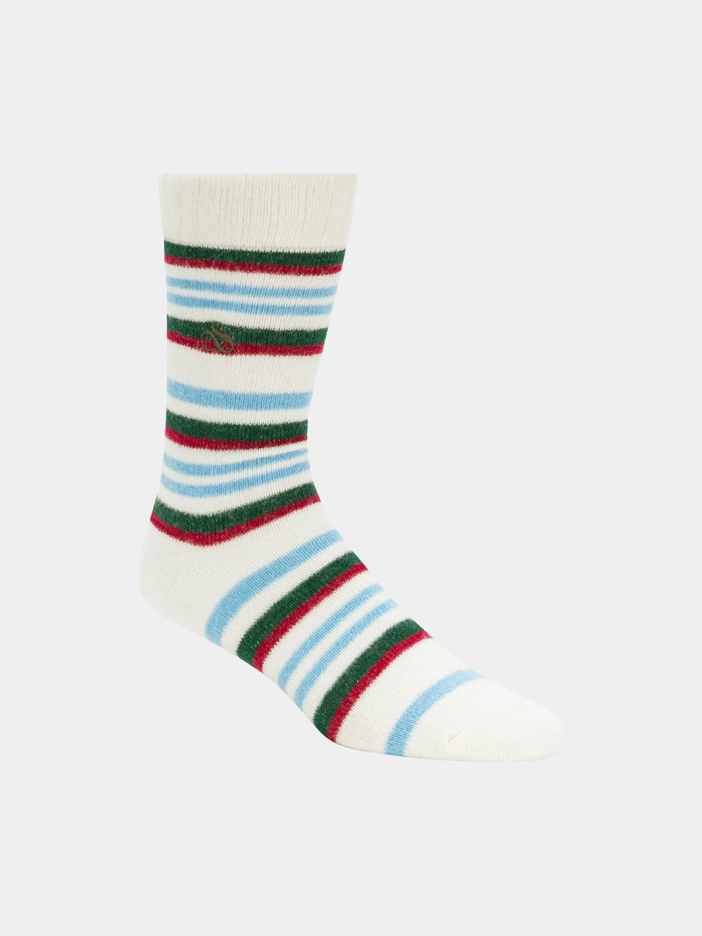 Scotch & Soda - 1 Pack Striped Crew Sock - Ivory