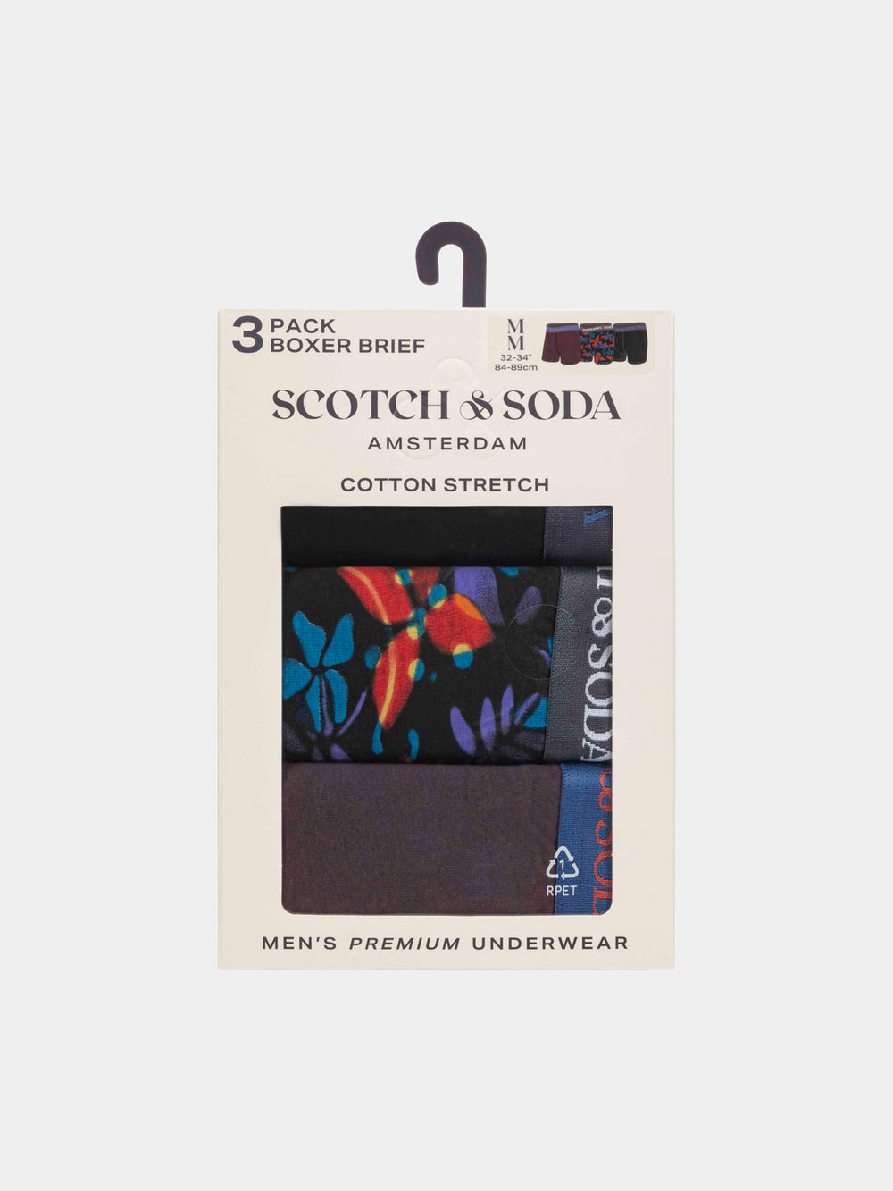 Scotch & Soda - 3 Pack Boxer Briefs - Burgundy