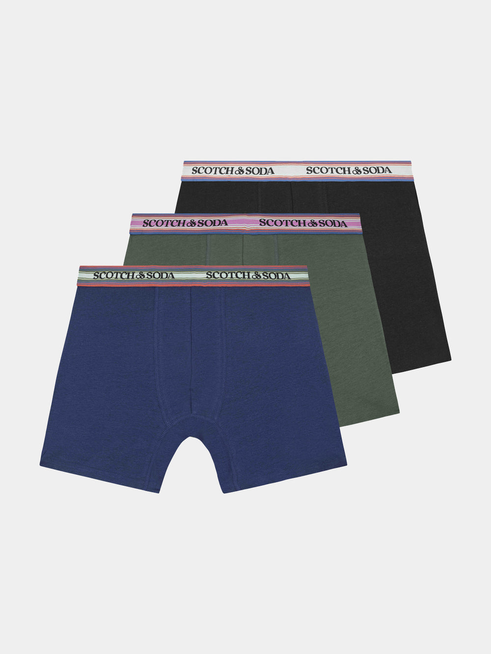 Scotch & Soda - 3 Pack Boxer Briefs - Green/Black