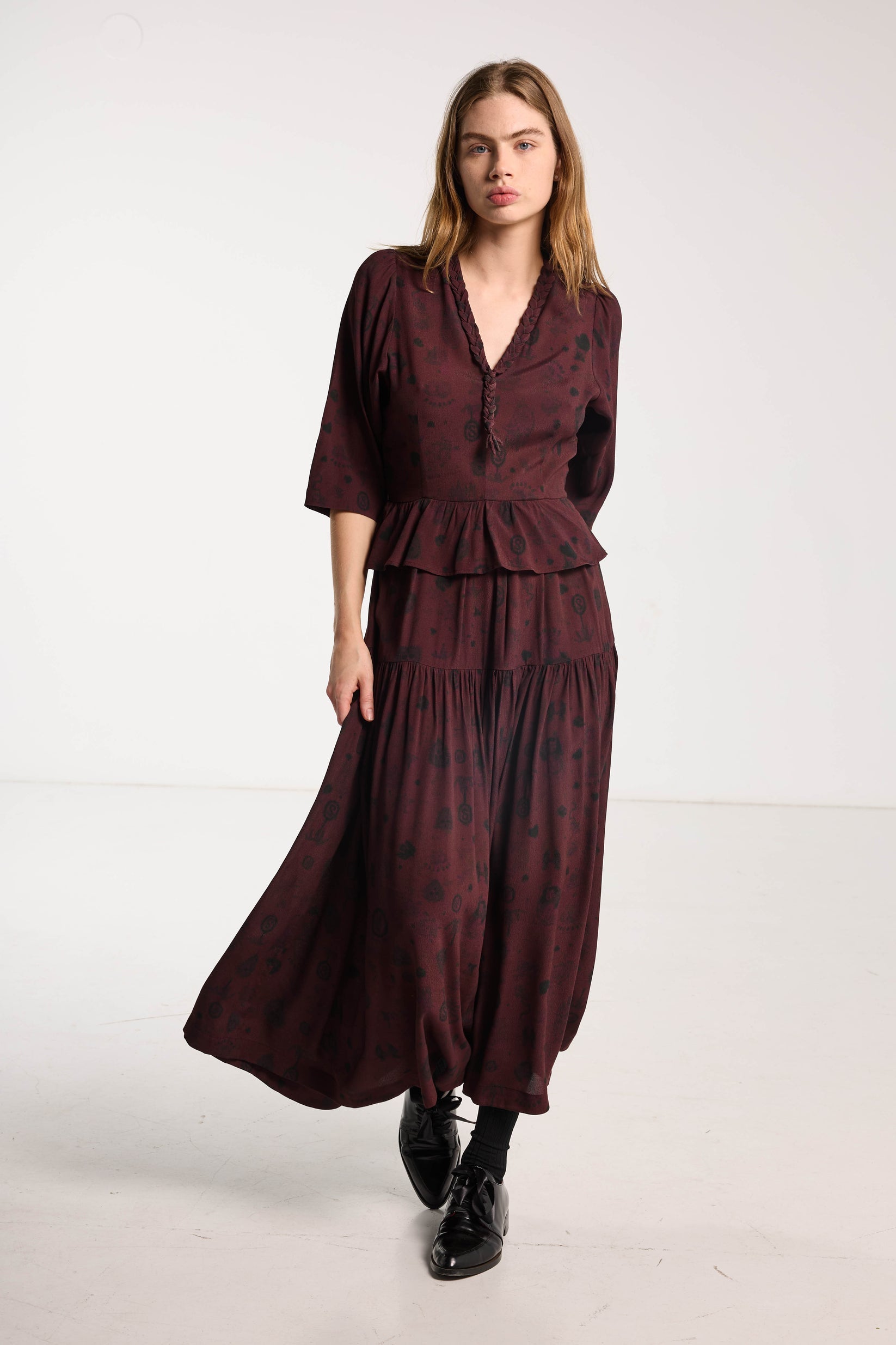 Salasai - Amour Dress - Plum Wood