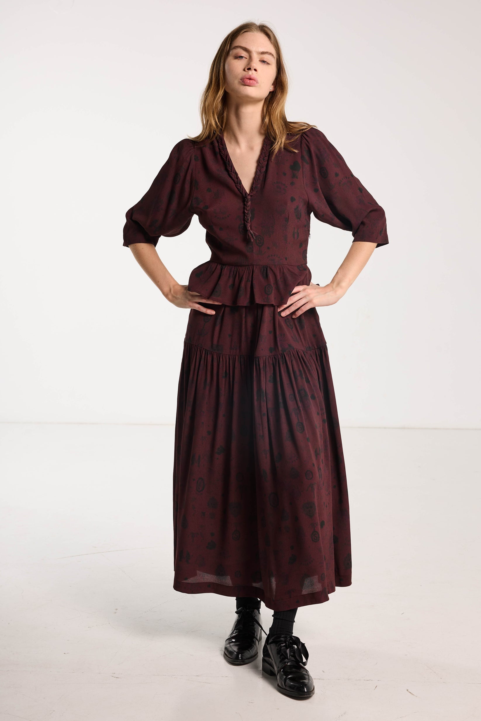 Salasai - Amour Dress - Plum Wood