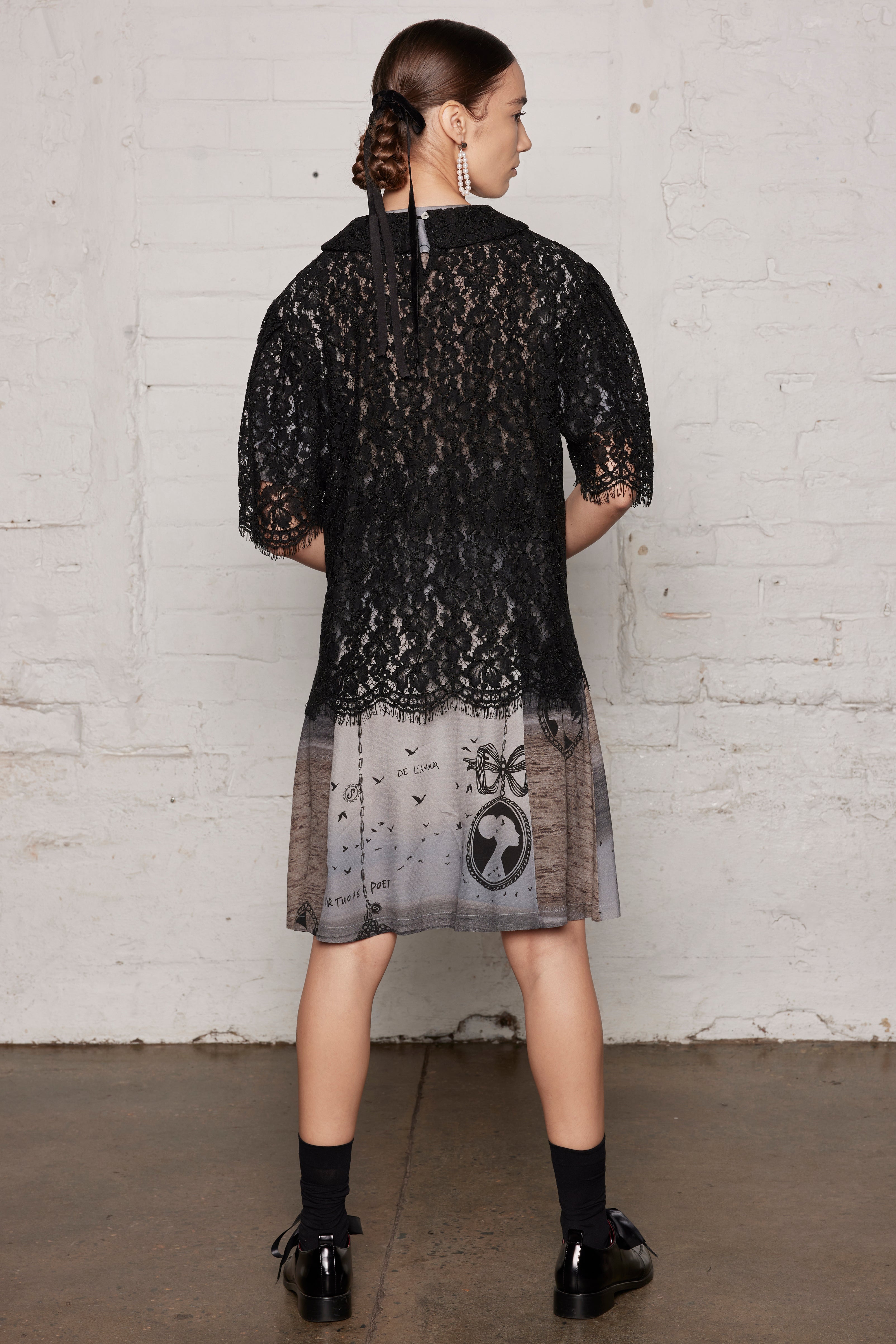 Salasai - Ornamental Tee - Black Lace