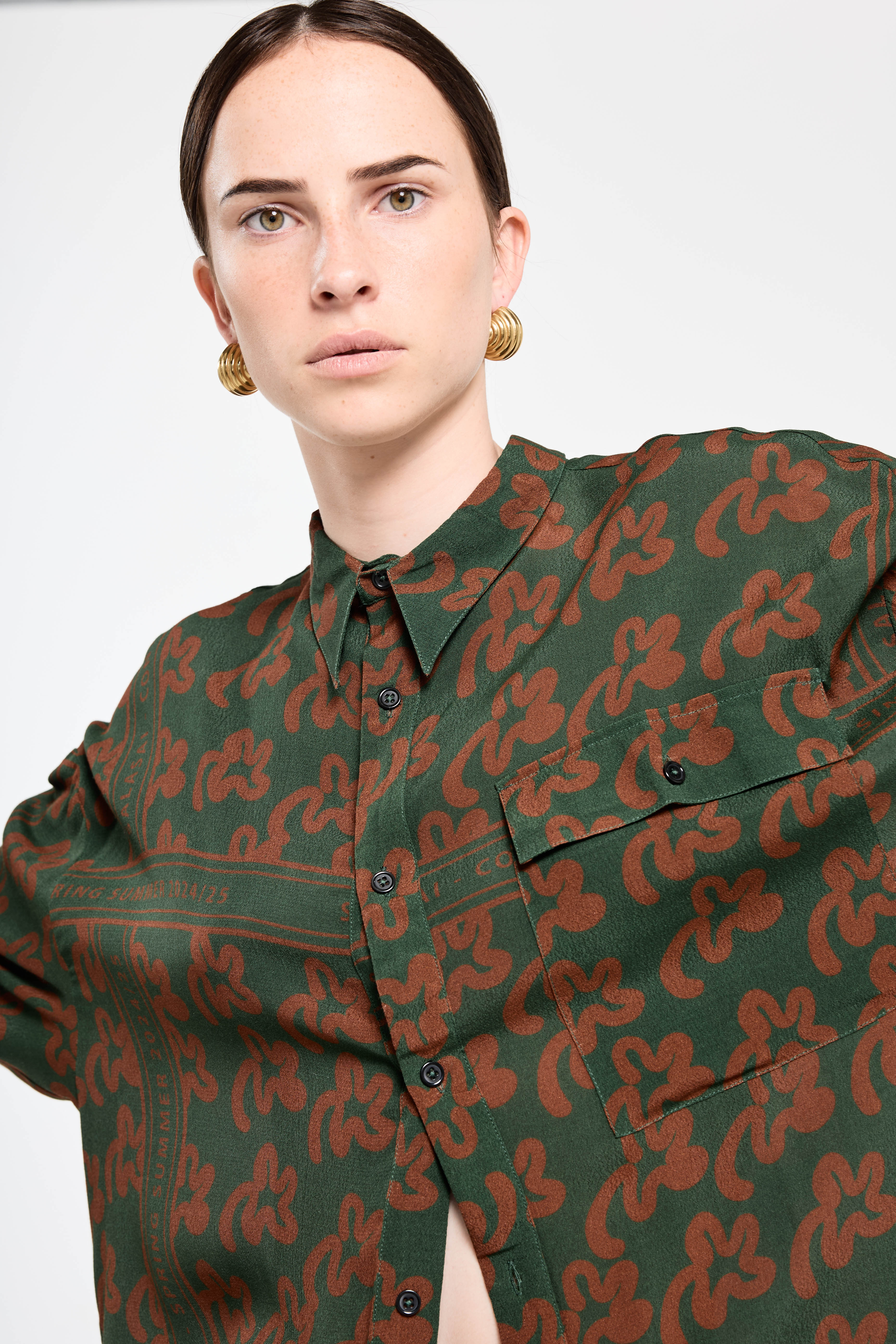 Salasai - Country Club Shirt - Green Pop Palm